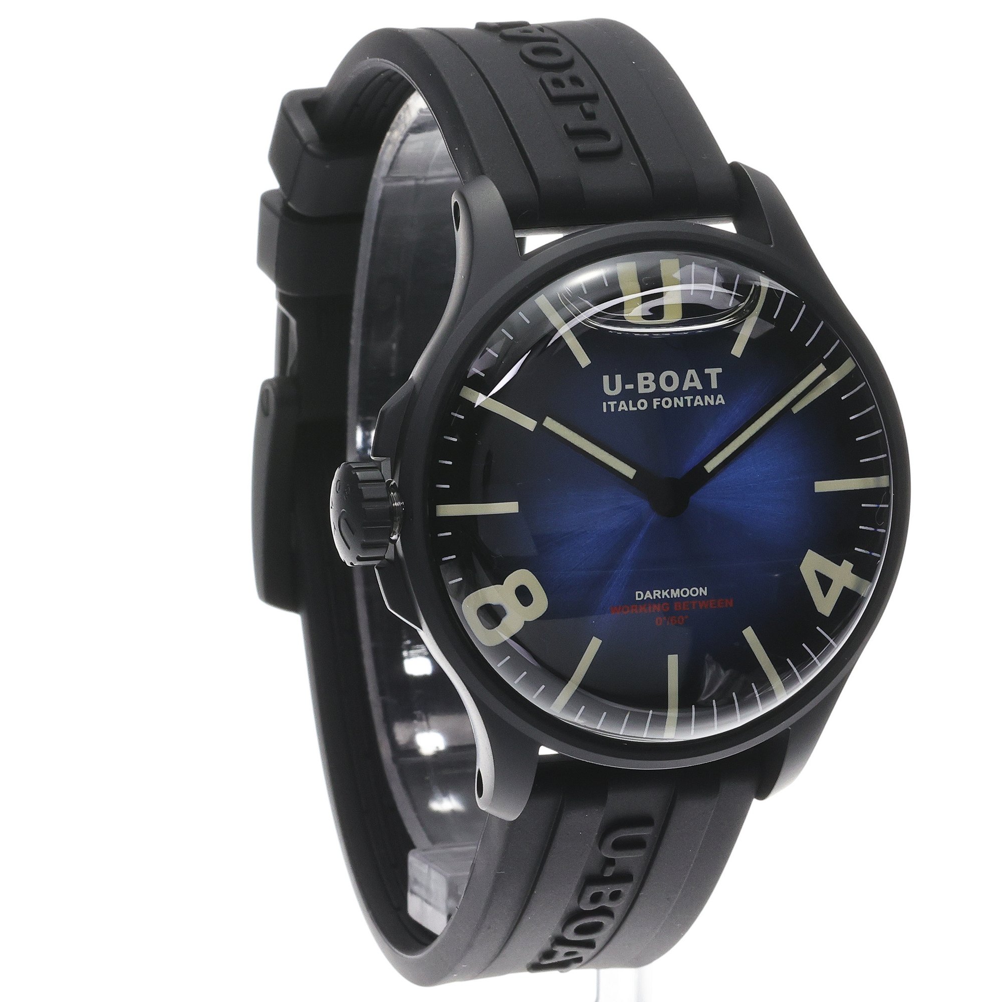 U-BOAT 8700 DARKMOON 44MM BLUE IPB SOLEIL Darkmoon klasyczny zegarek czarny