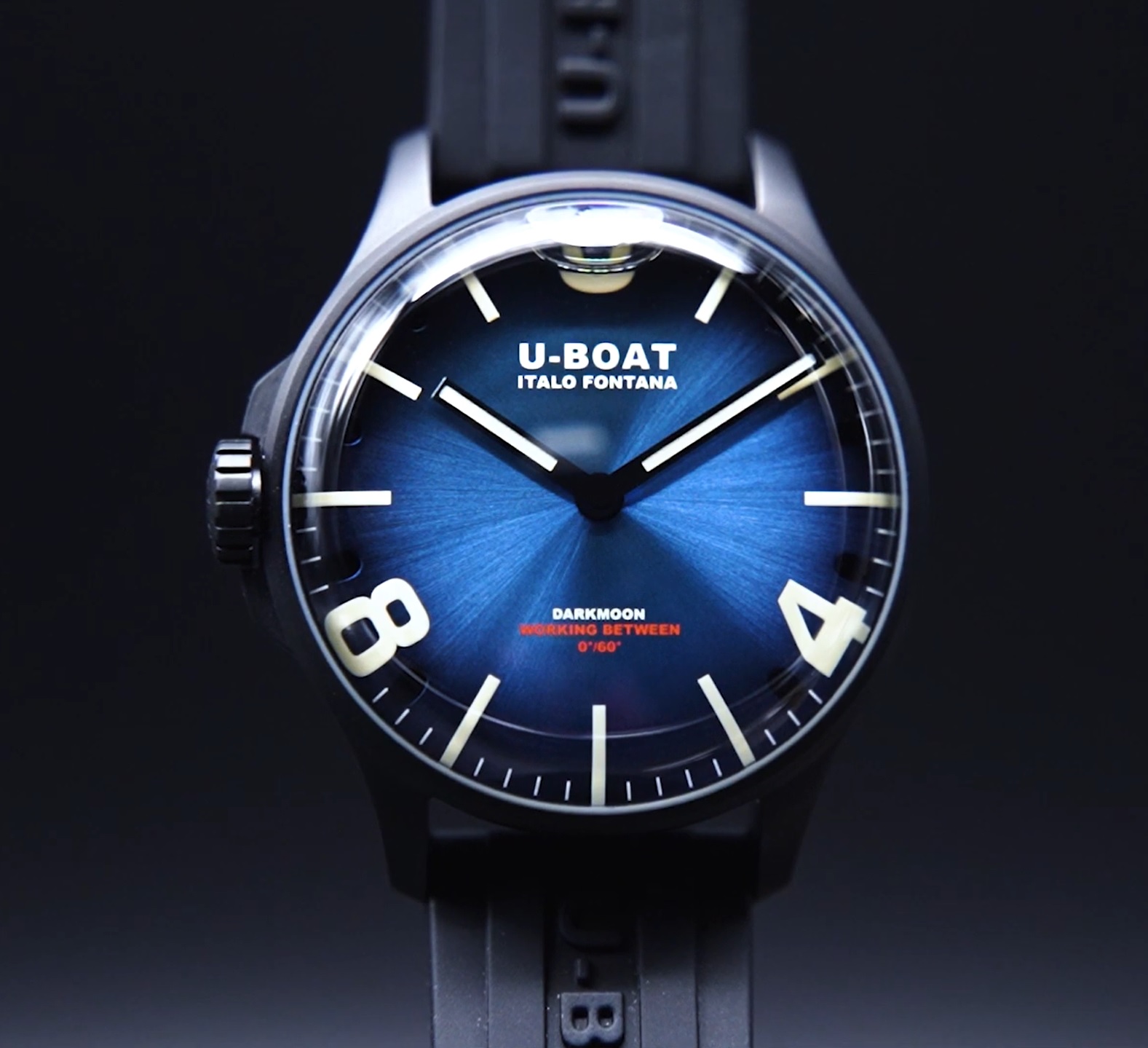 U-BOAT 8704/B męski zegarek Darkmoon pasek