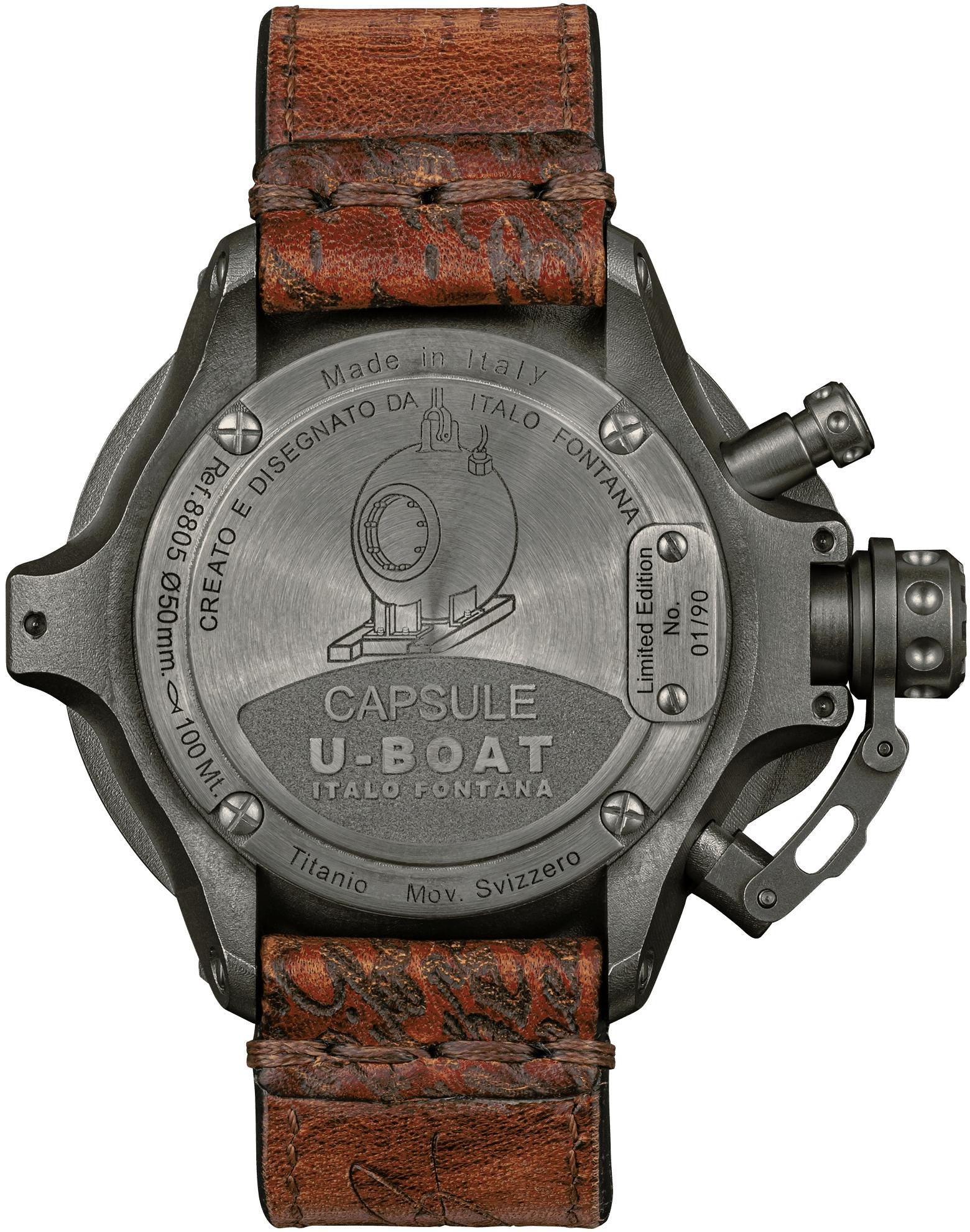 U-BOAT 8805 męski zegarek Capsule pasek