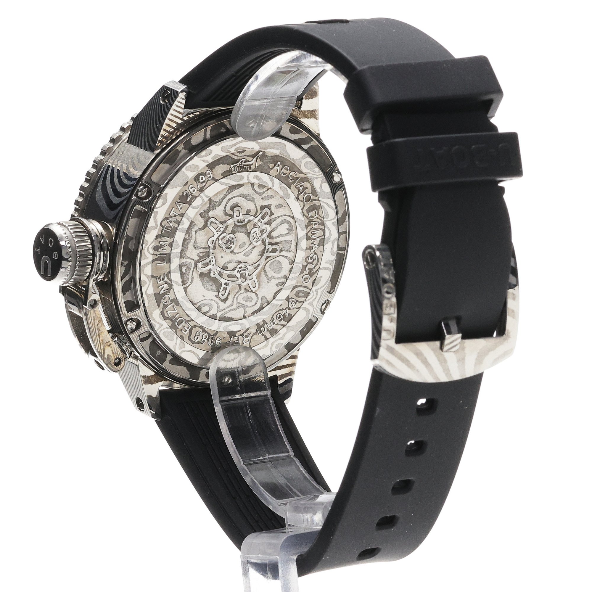 U-BOAT 9988 Sommerso Damascus Right Limited Edition Sommerso typudiver zegarek srebrny - miniatura 4