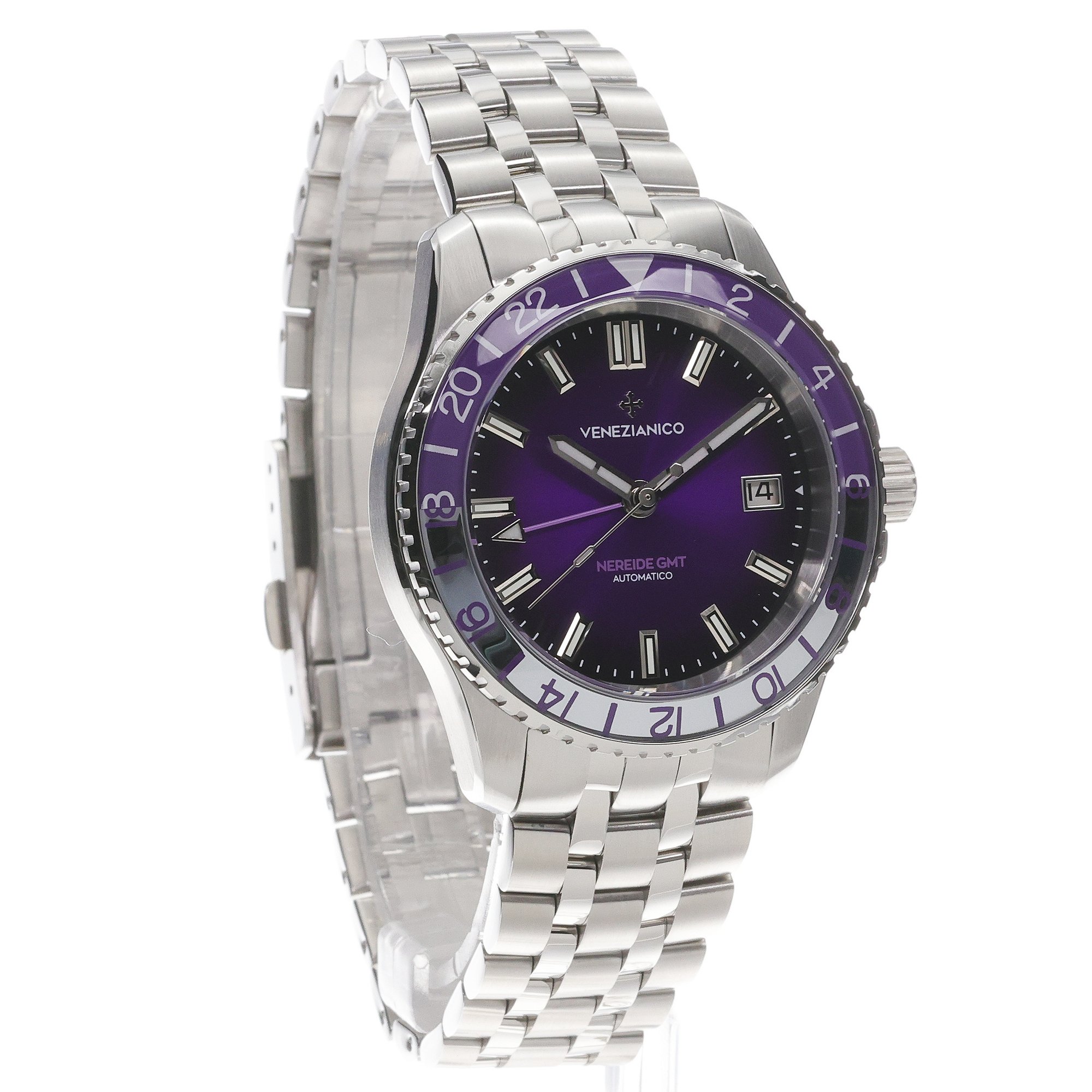Venezianico 3521512S Nereide GMT NEREIDE GMT 39 zegarek męski elegancki szafirowe - miniatura 3