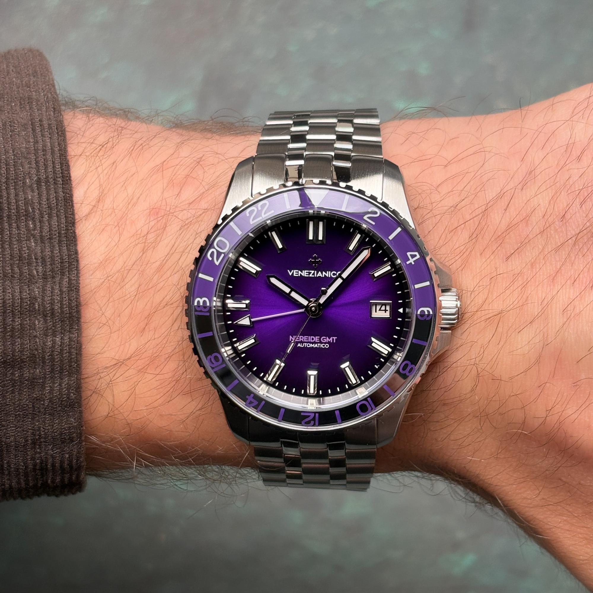 Venezianico 3521512S zegarek męski Nereide GMT srebrny - miniatura 11