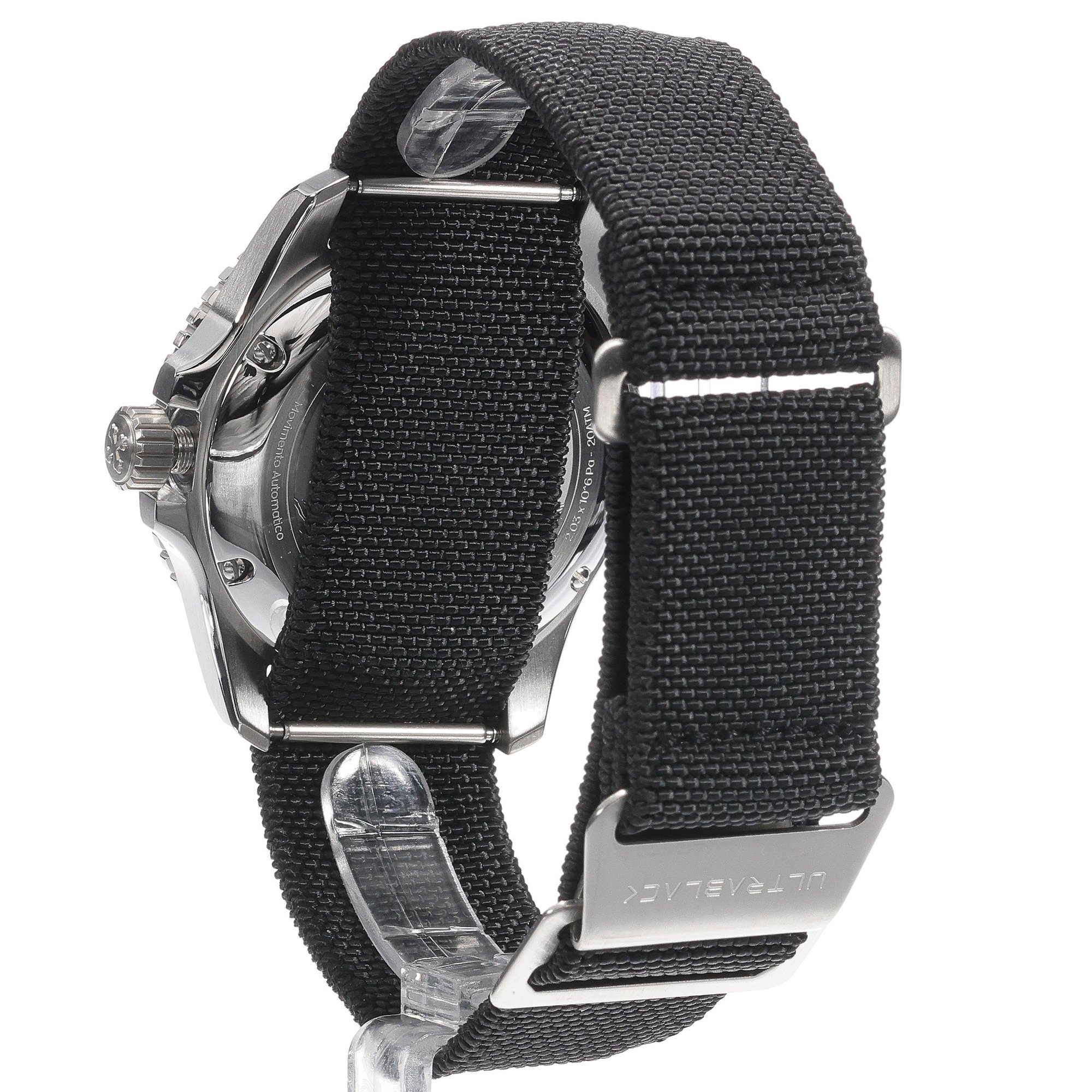Venezianico 3921510 NEREIDE ULTRABLACK Nereide klasyczny zegarek srebrny