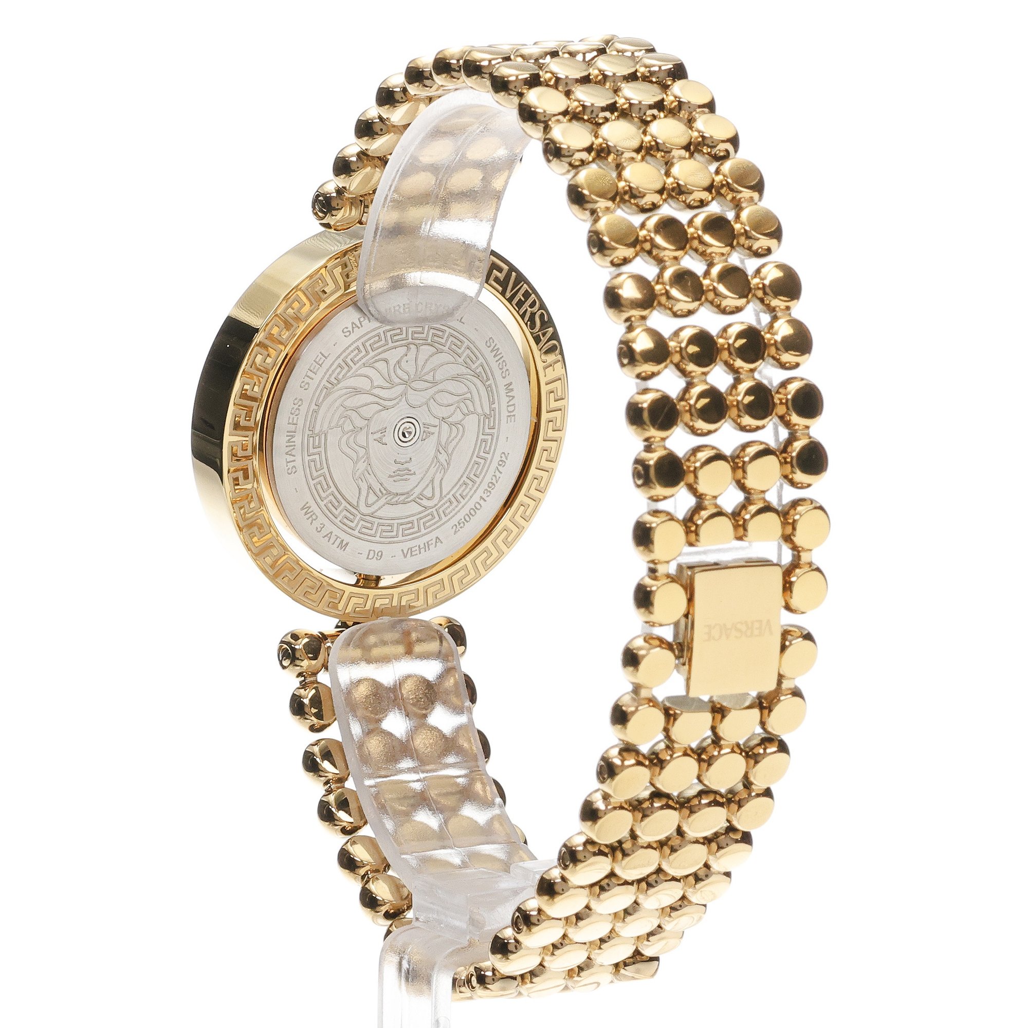 Versace VEHFA0725 zegarek złoty elegancki GRECA bransoleta - miniatura 4