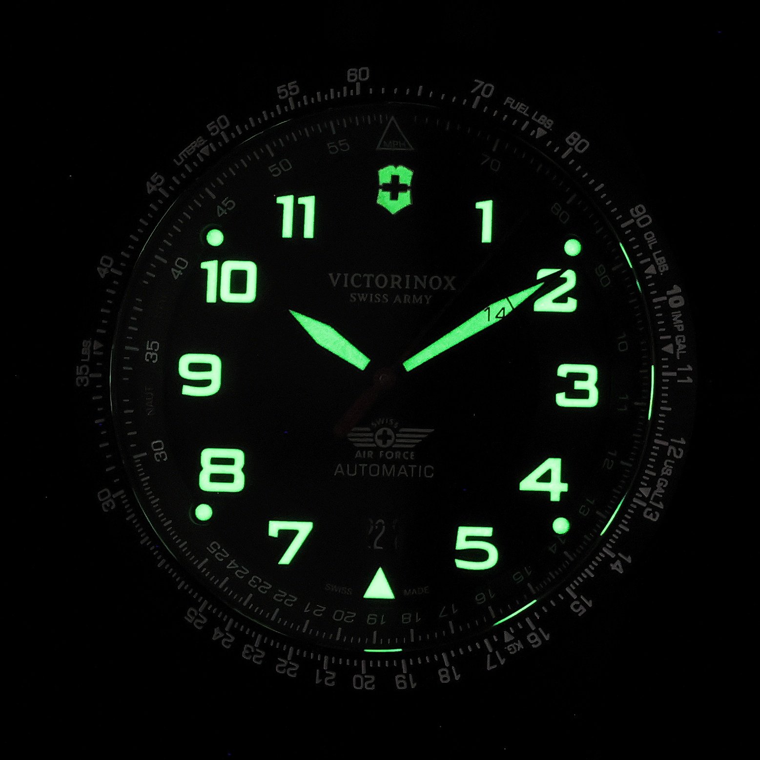 Victorinox 241974 Airboss Mechanical Airboss sportowy zegarek czarny - miniatura 5