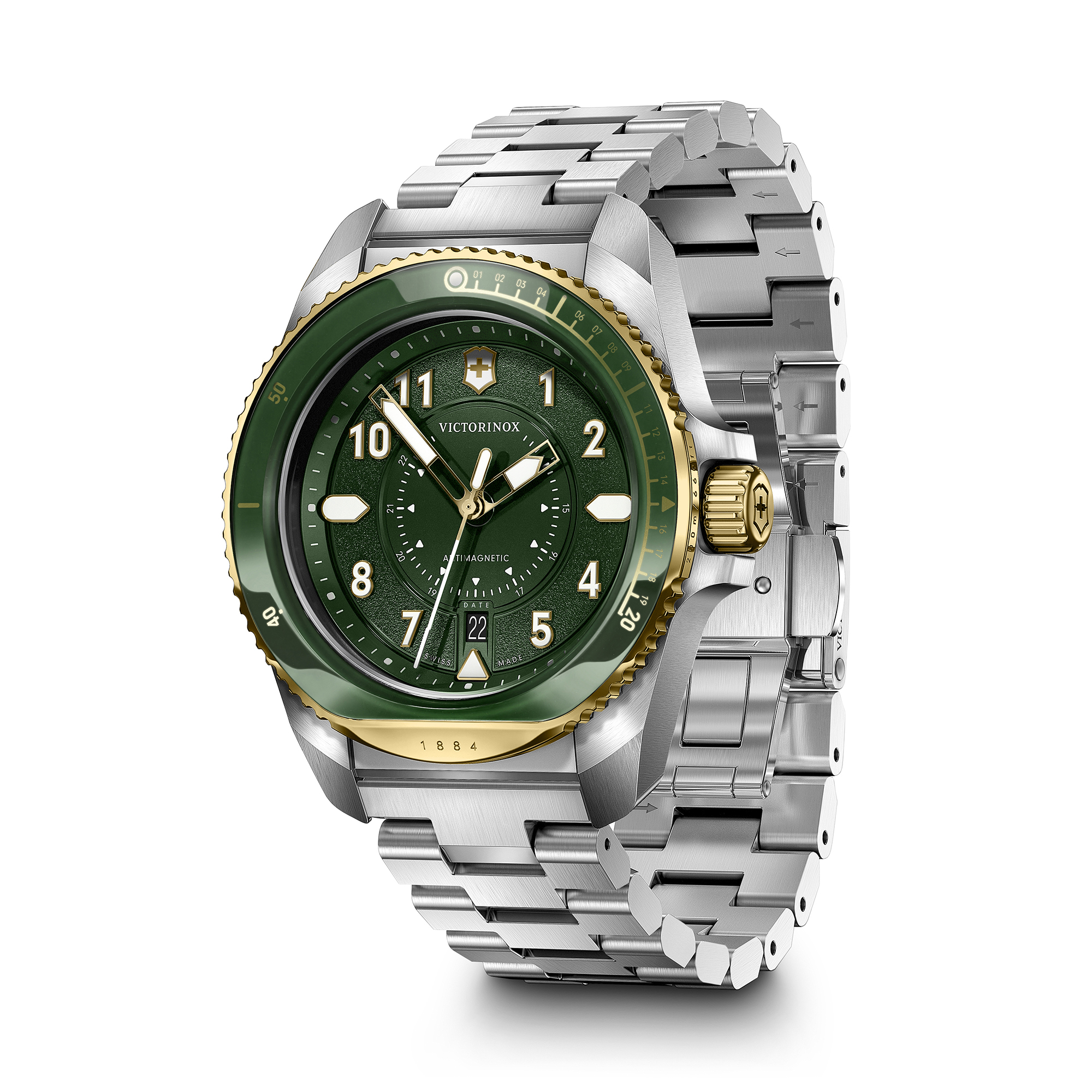 Victorinox 242012 zegarek srebrny klasyczny Journey bransoleta
