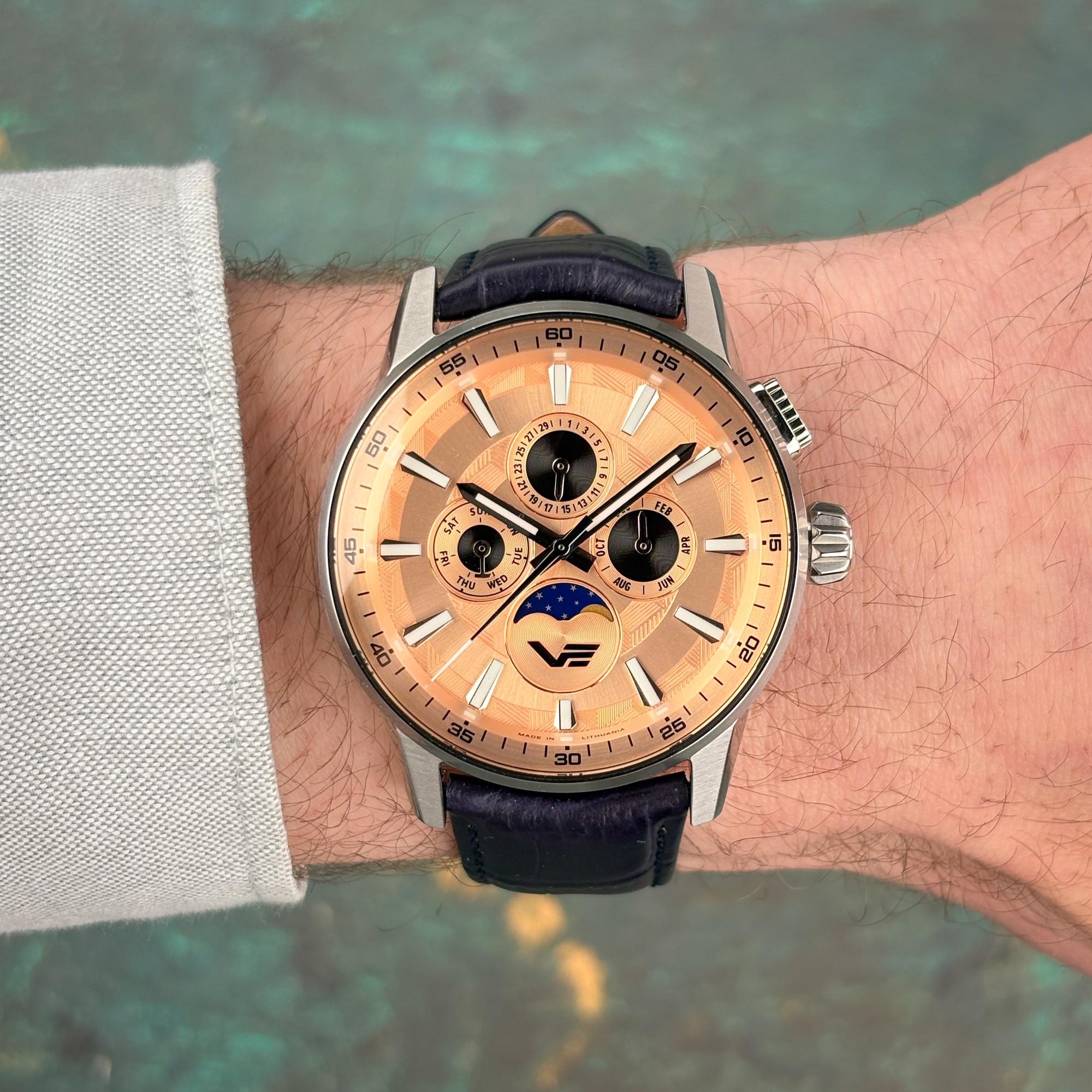 Vostok Europe 6P00-561A789 Limousine 43mm Generation 2 Multifunction Moonphase Limousine klasyczny zegarek srebrny - miniatura 9
