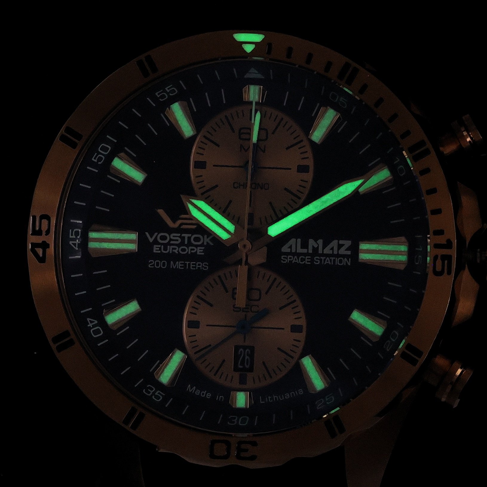 Vostok Europe 6S11-320B660S zegarek różowe złoto klasyczny Almaz pasek - miniatura 5