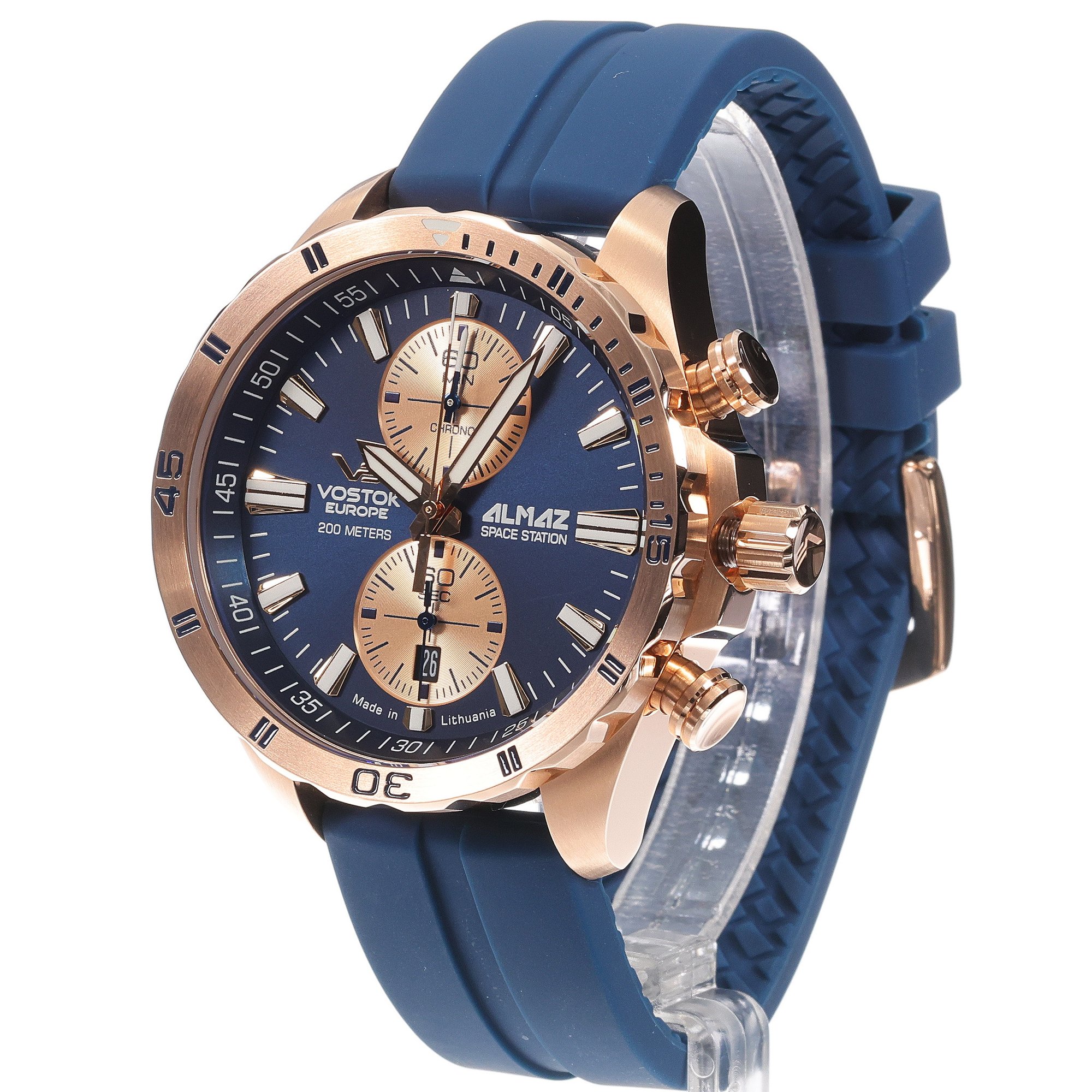 Vostok Europe 6S11-320B660SBL Almaz Chrono zegarek klasyczny Almaz