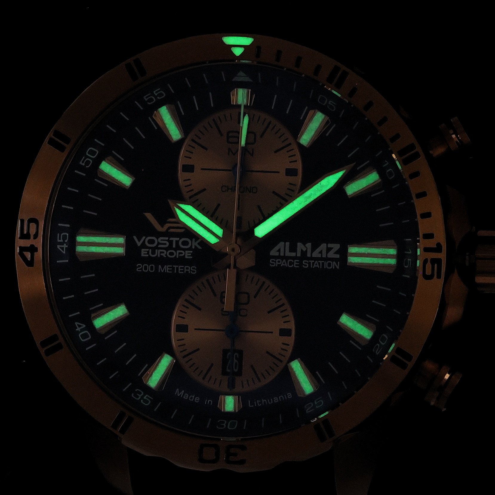 Vostok Europe 6S11-320B660SBL zegarek różowe złoto klasyczny Almaz pasek
