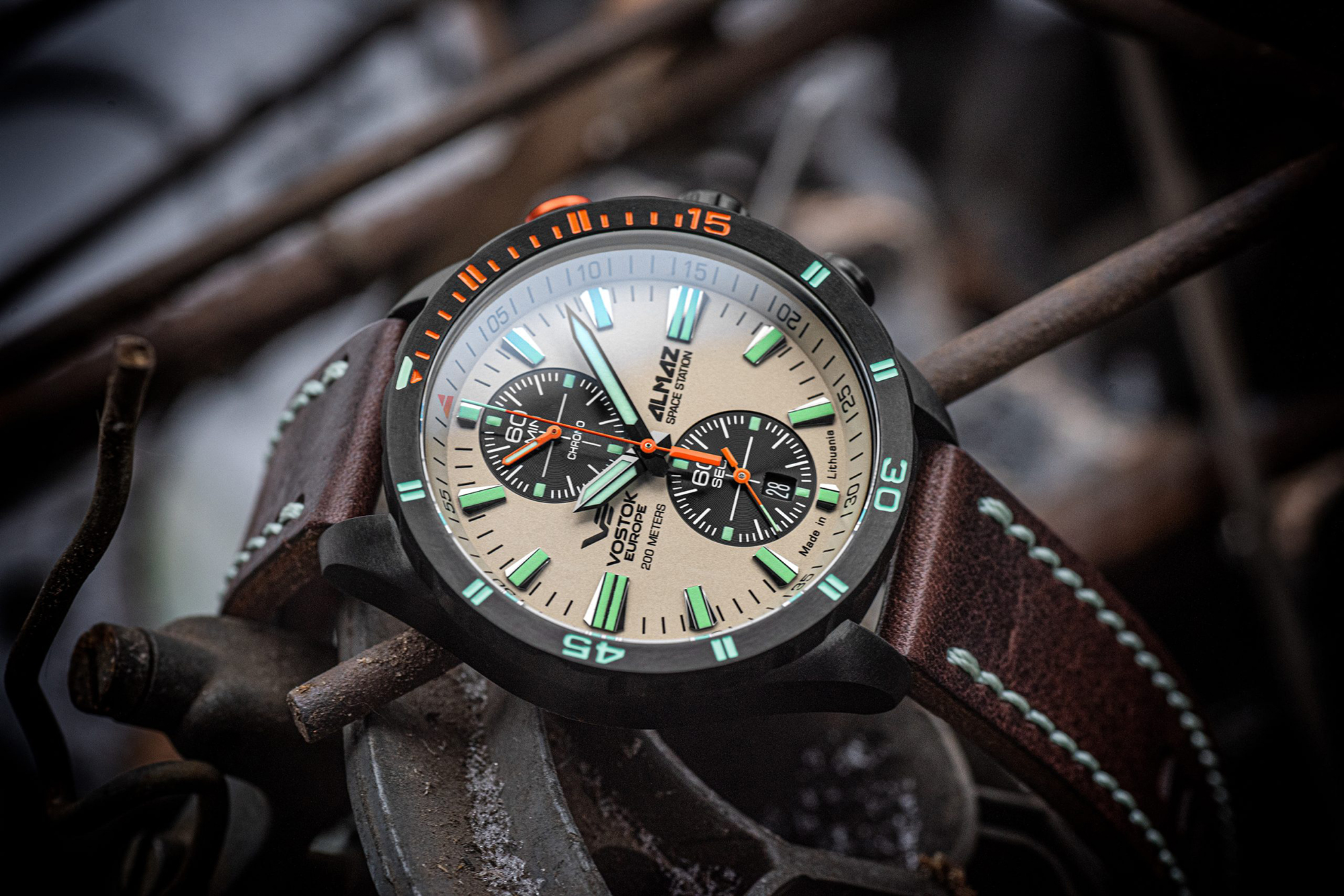 Vostok Europe 6S11-320C677 Almaz Chrono zegarek luksusowy Almaz