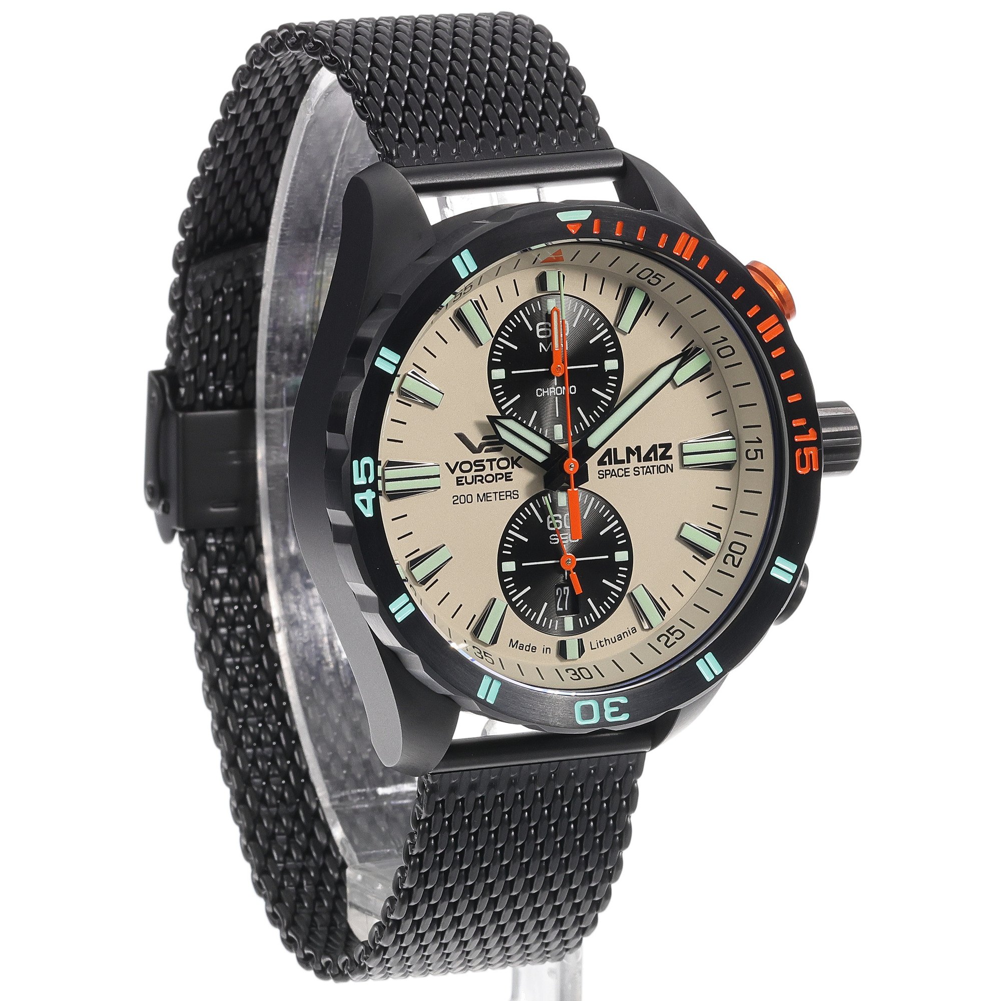 Vostok Europe 6S11-320C677B Almaz Chrono zegarek luksusowy Almaz