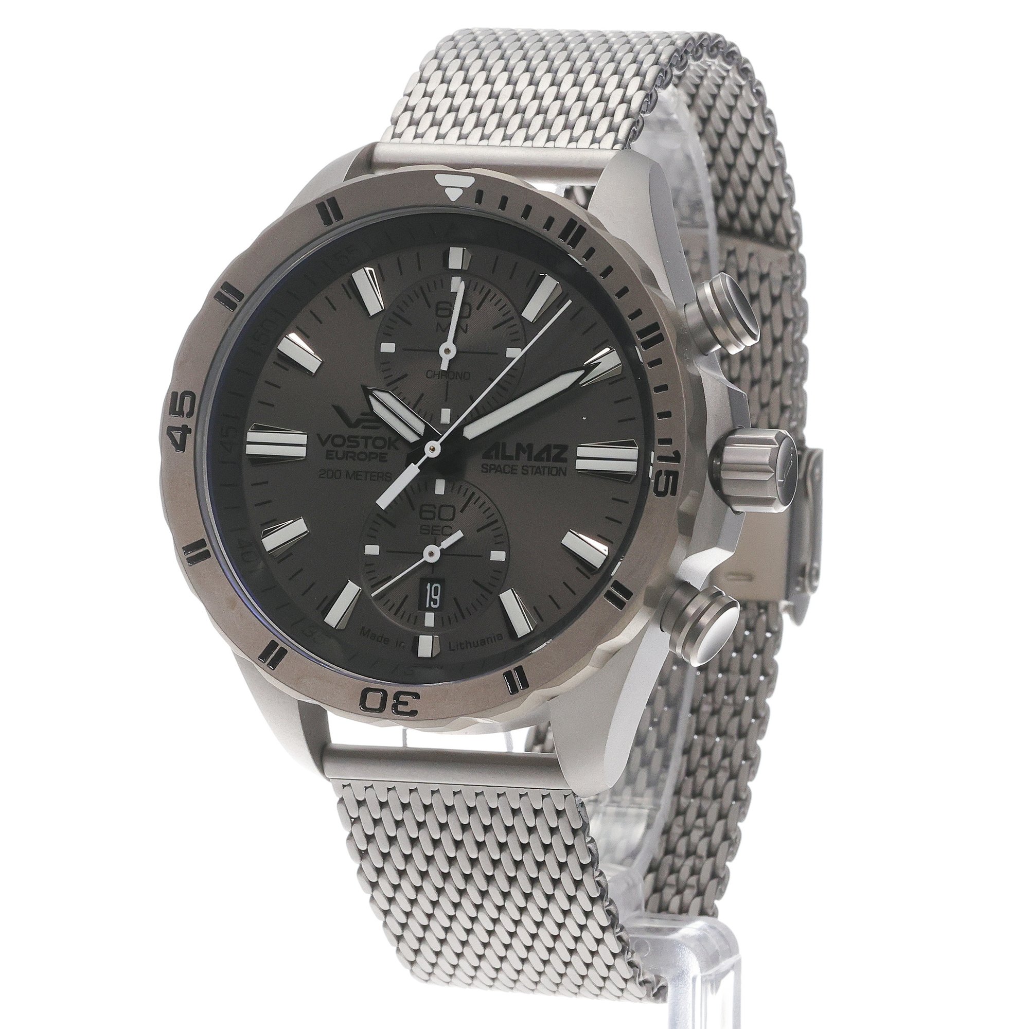 Vostok Europe 6S11-320H264B Almaz Space Station Chrono Titanium zegarek klasyczny Almaz