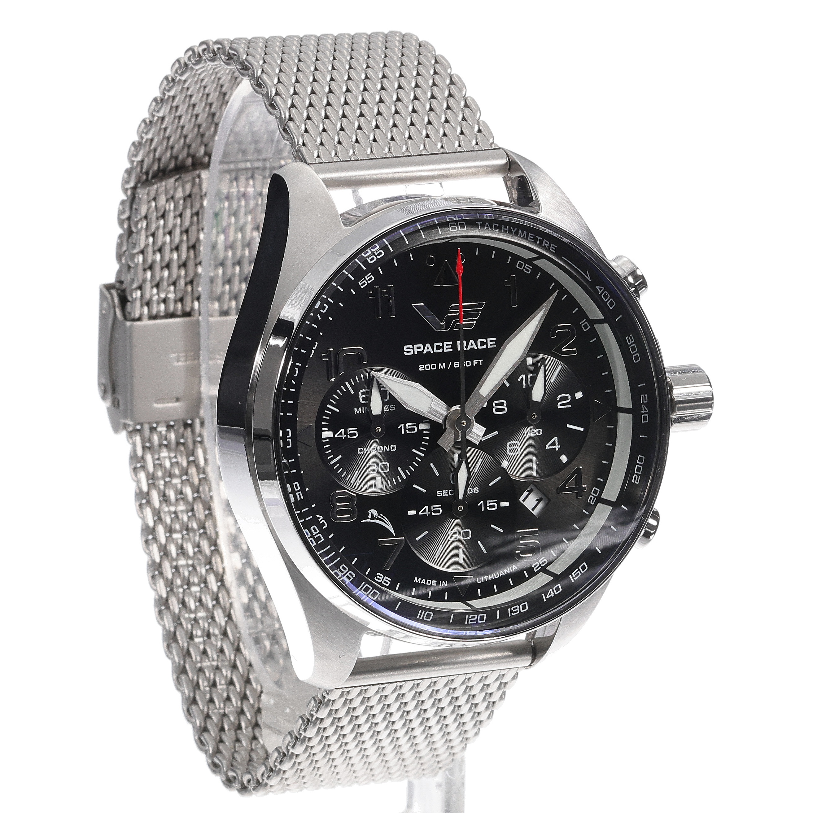 Vostok Europe 6S20-325A741B zegarek srebrny sportowy Space Race bransoleta - miniatura 5