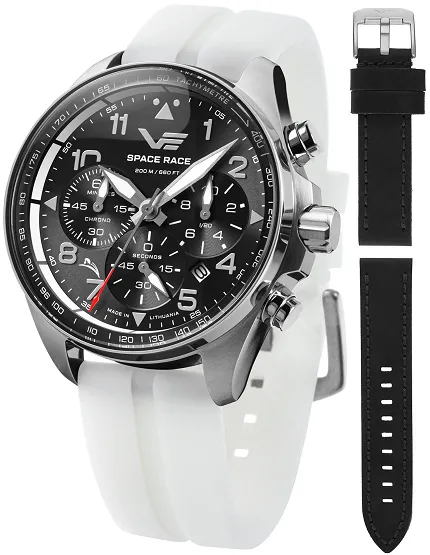 Vostok Europe 6S20-325A741SW Space Race Space Race Black Chrono
