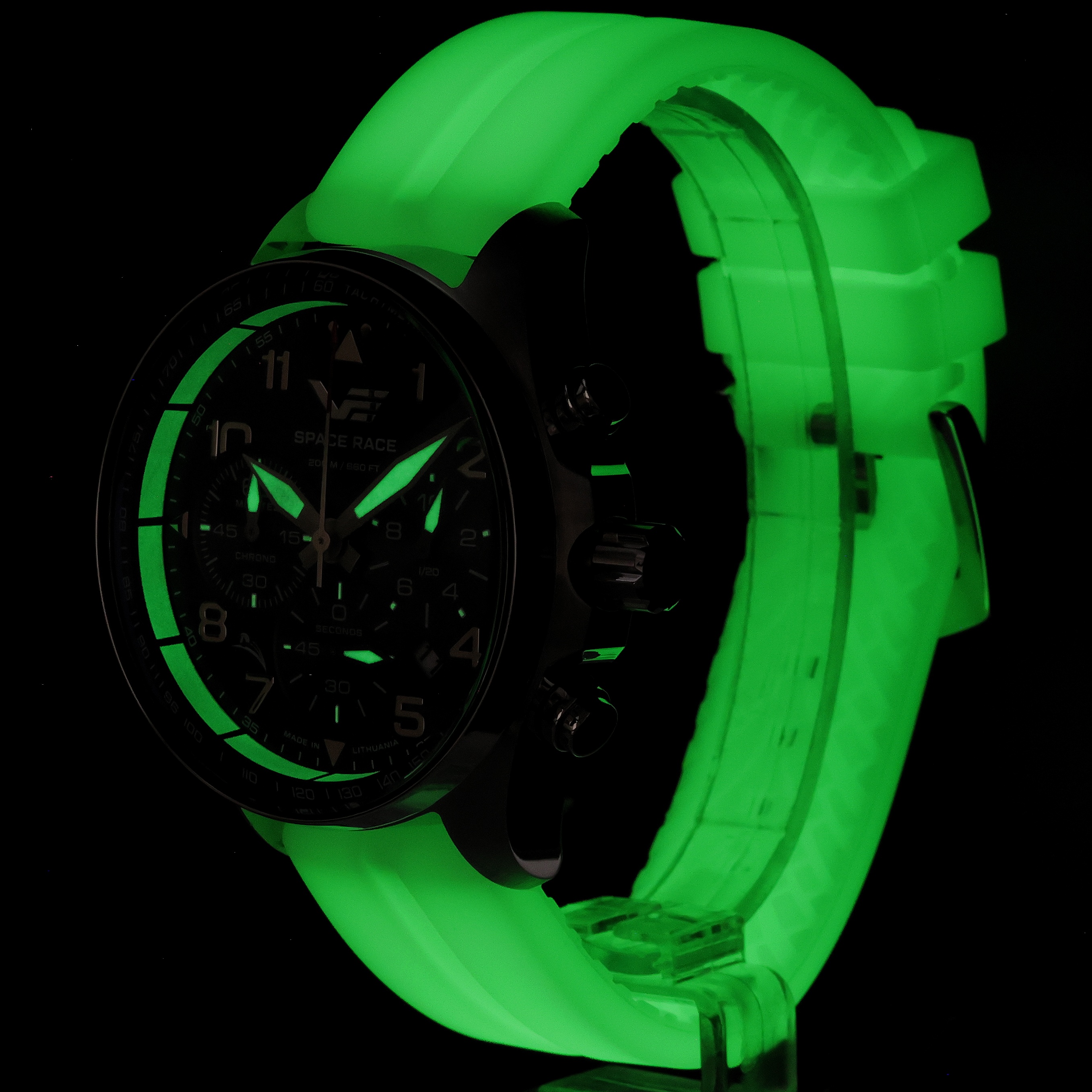 Vostok Europe 6S20-325A741SWL zegarek srebrny sportowy Space Race pasek