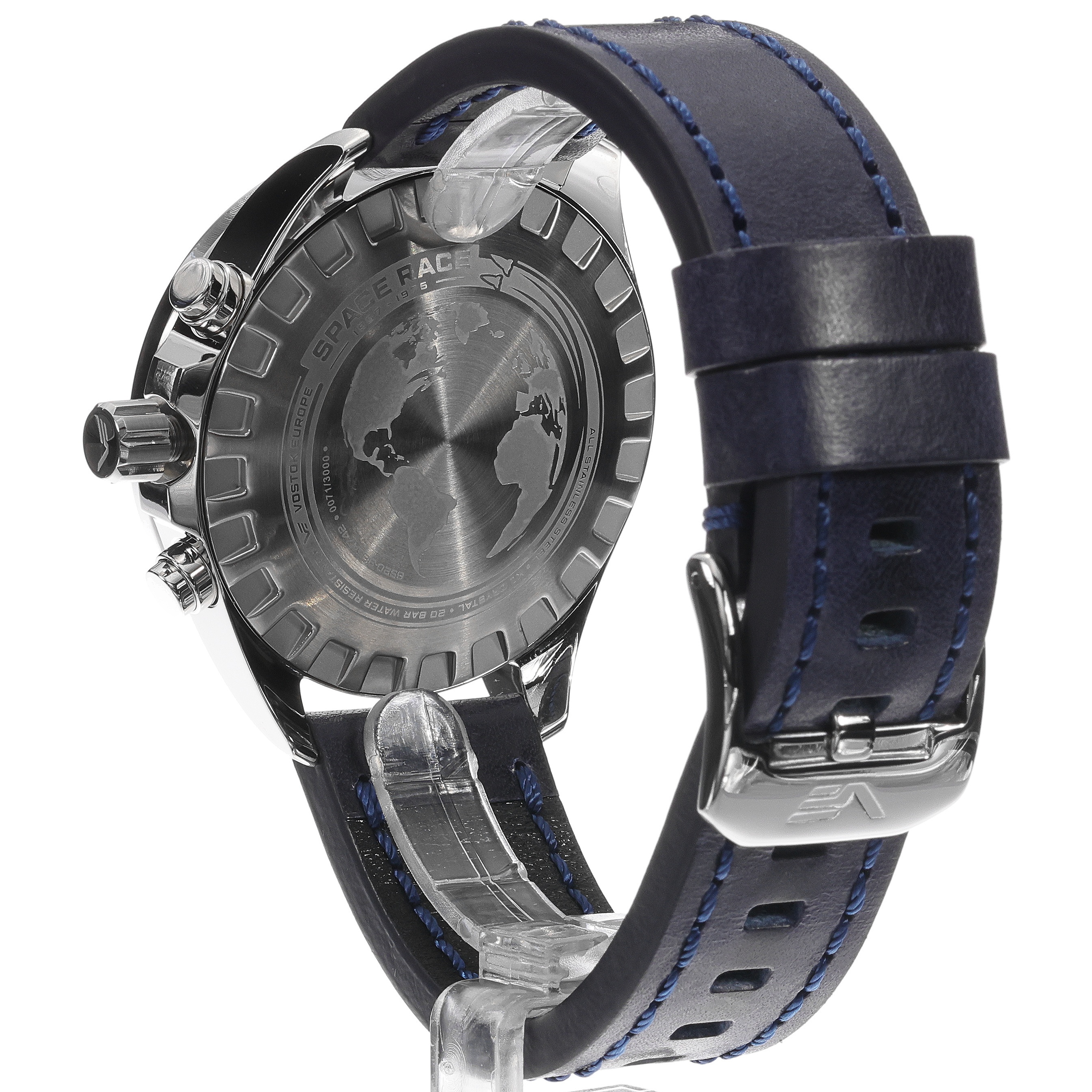 Vostok Europe 6S20-325A742 zegarek srebrny sportowy Space Race pasek