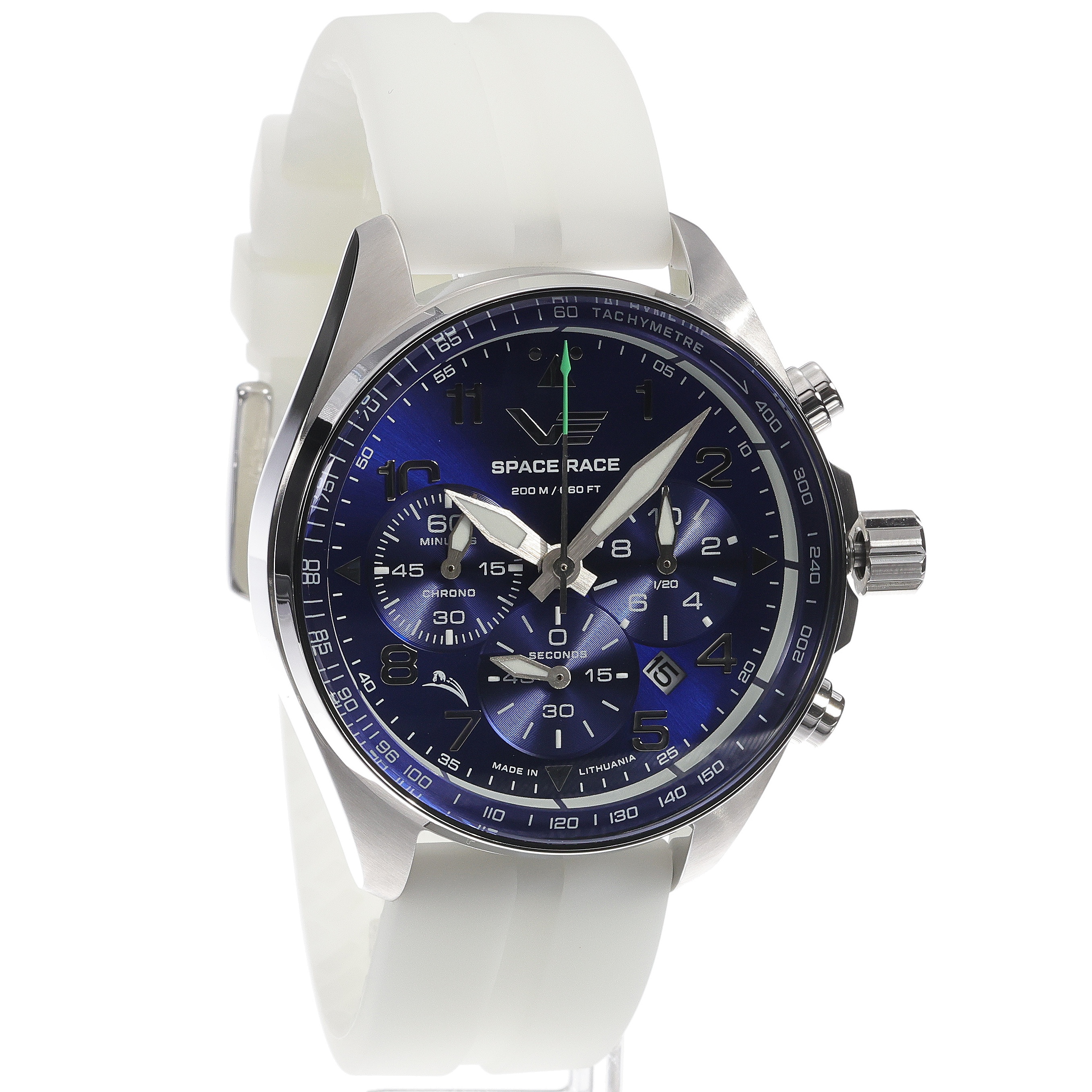 Vostok Europe 6S20-325A742SWL Space Race Blue Chrono Space Race sportowy zegarek srebrny