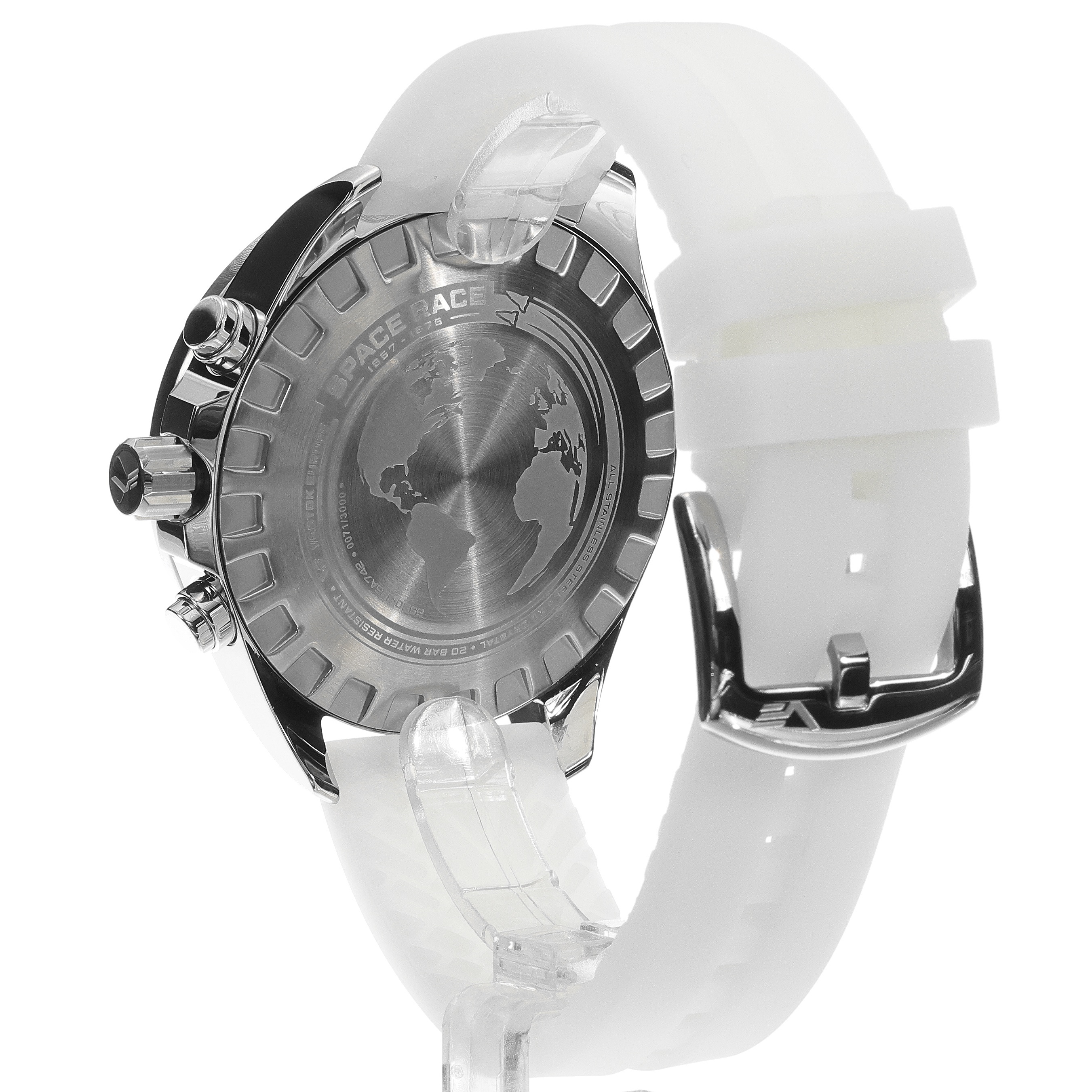 Vostok Europe 6S20-325A742SWL zegarek srebrny sportowy Space Race pasek