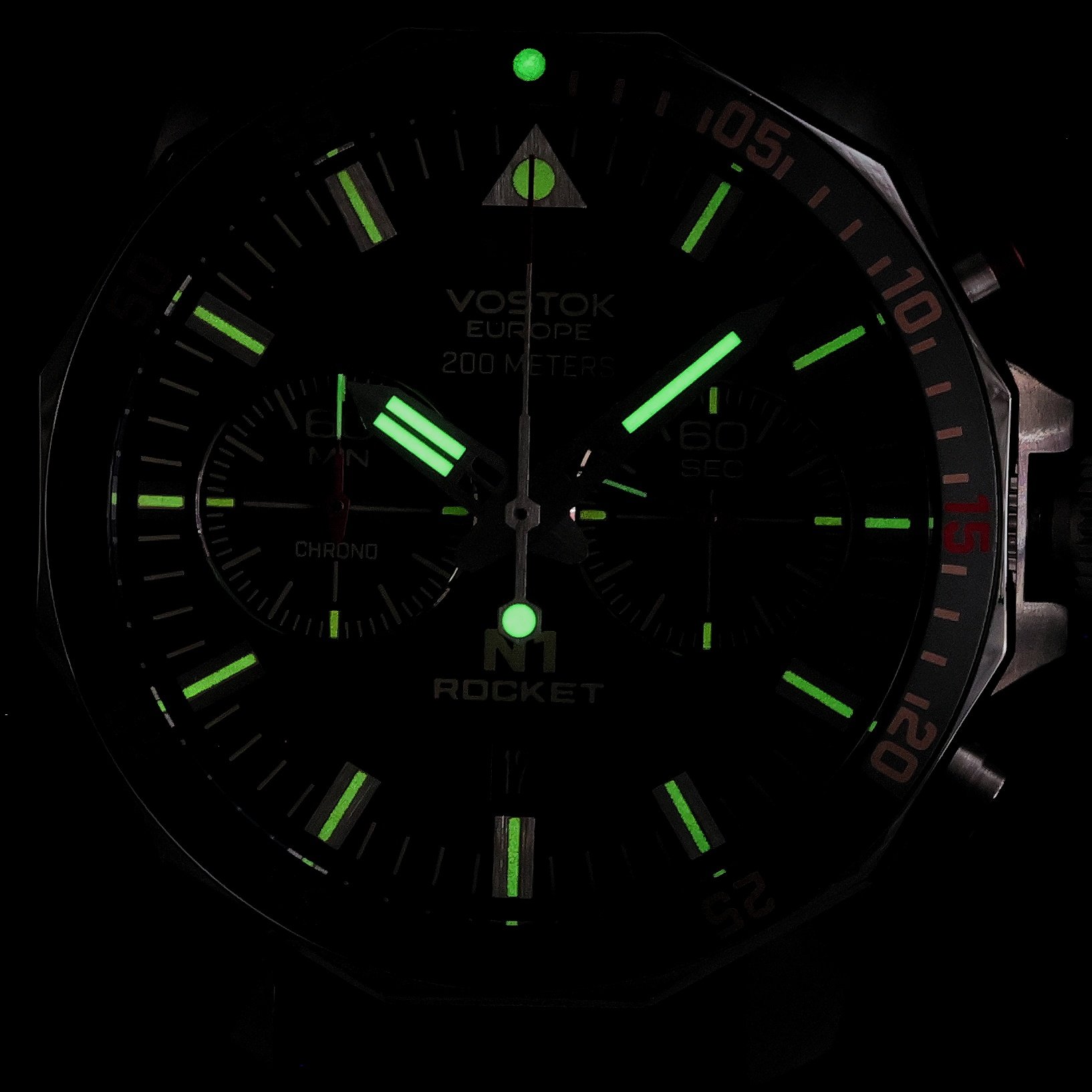 Vostok Europe 6S21-225A618 N1 Rocket Rocket N-1 Chrono zegarek męski klasyczny mineralne - miniatura 5