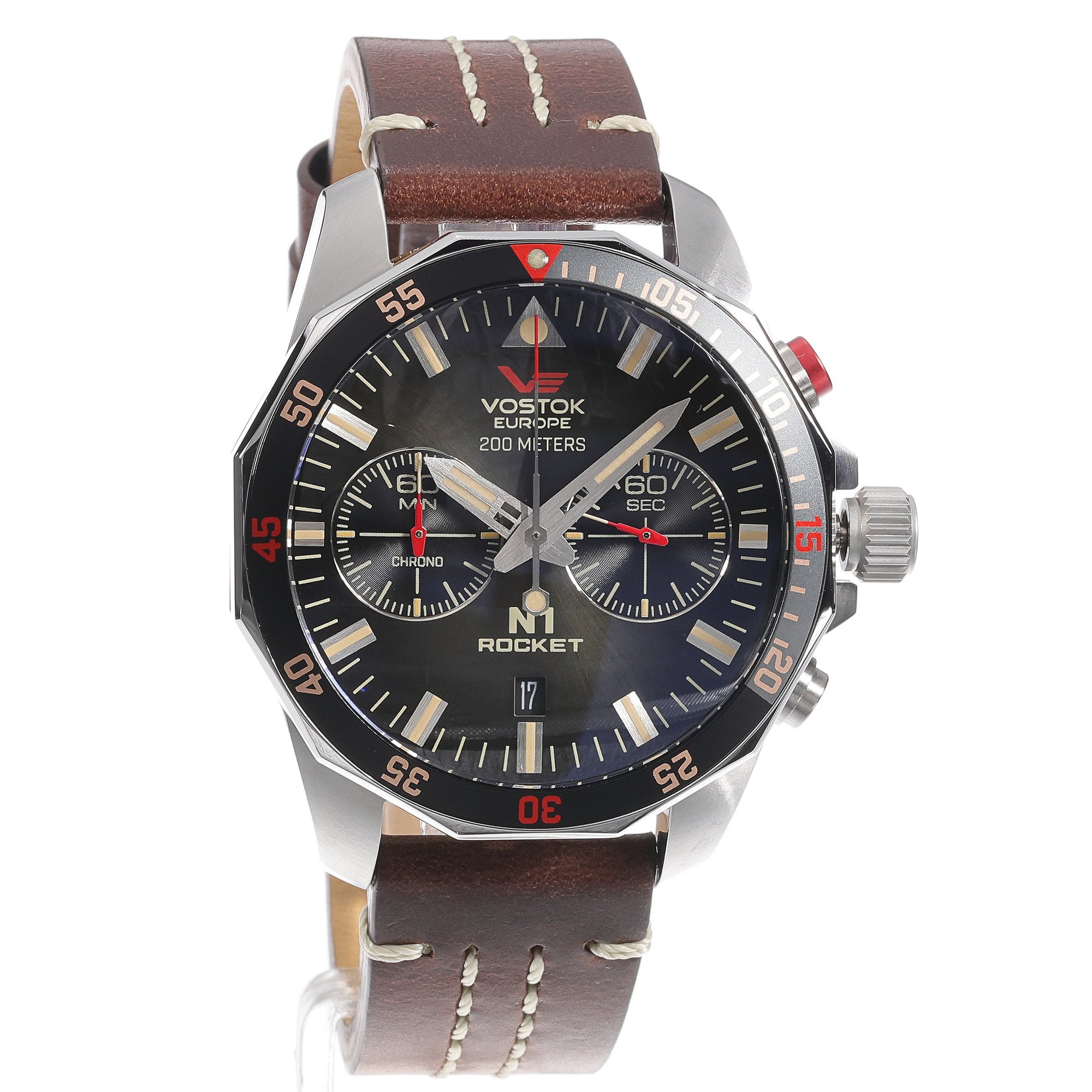 Vostok Europe 6S21-225A618 zegarek srebrny klasyczny N1 Rocket pasek - miniatura 3