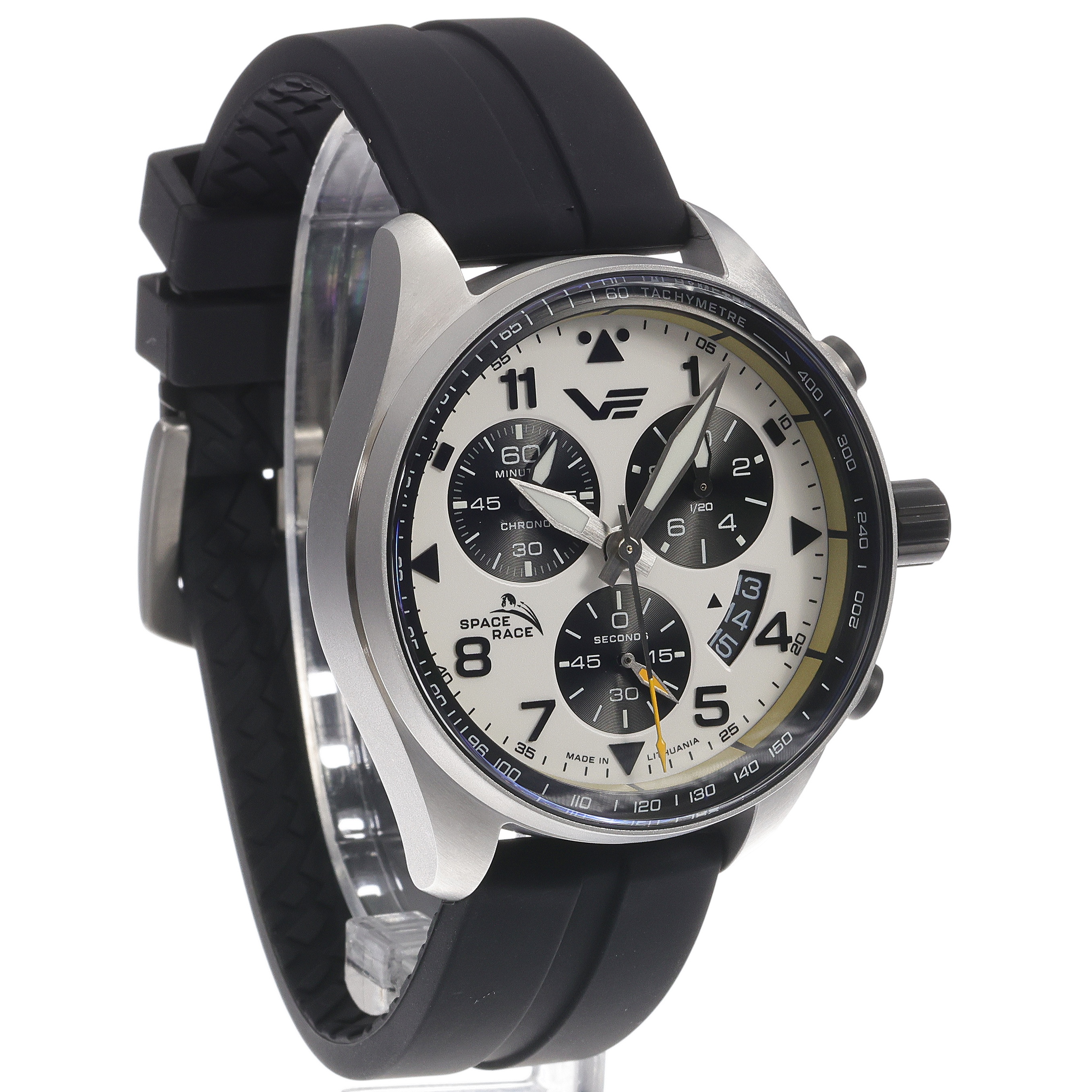 Vostok Europe 6S30-325A743SB zegarek srebrny sportowy Space Race pasek