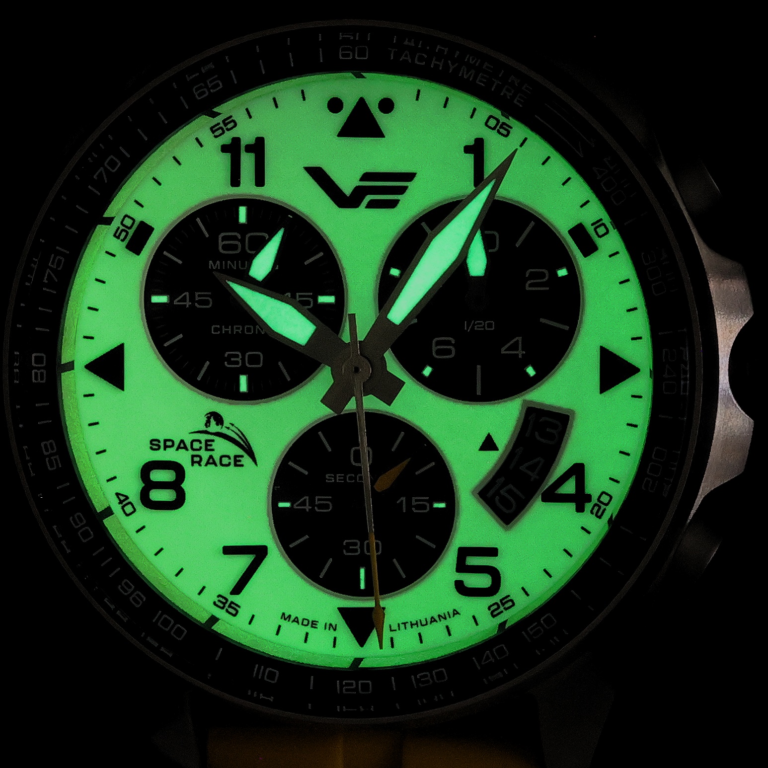 Vostok Europe 6S30-325A743SY Space Race White Chrono zegarek sportowy Space Race