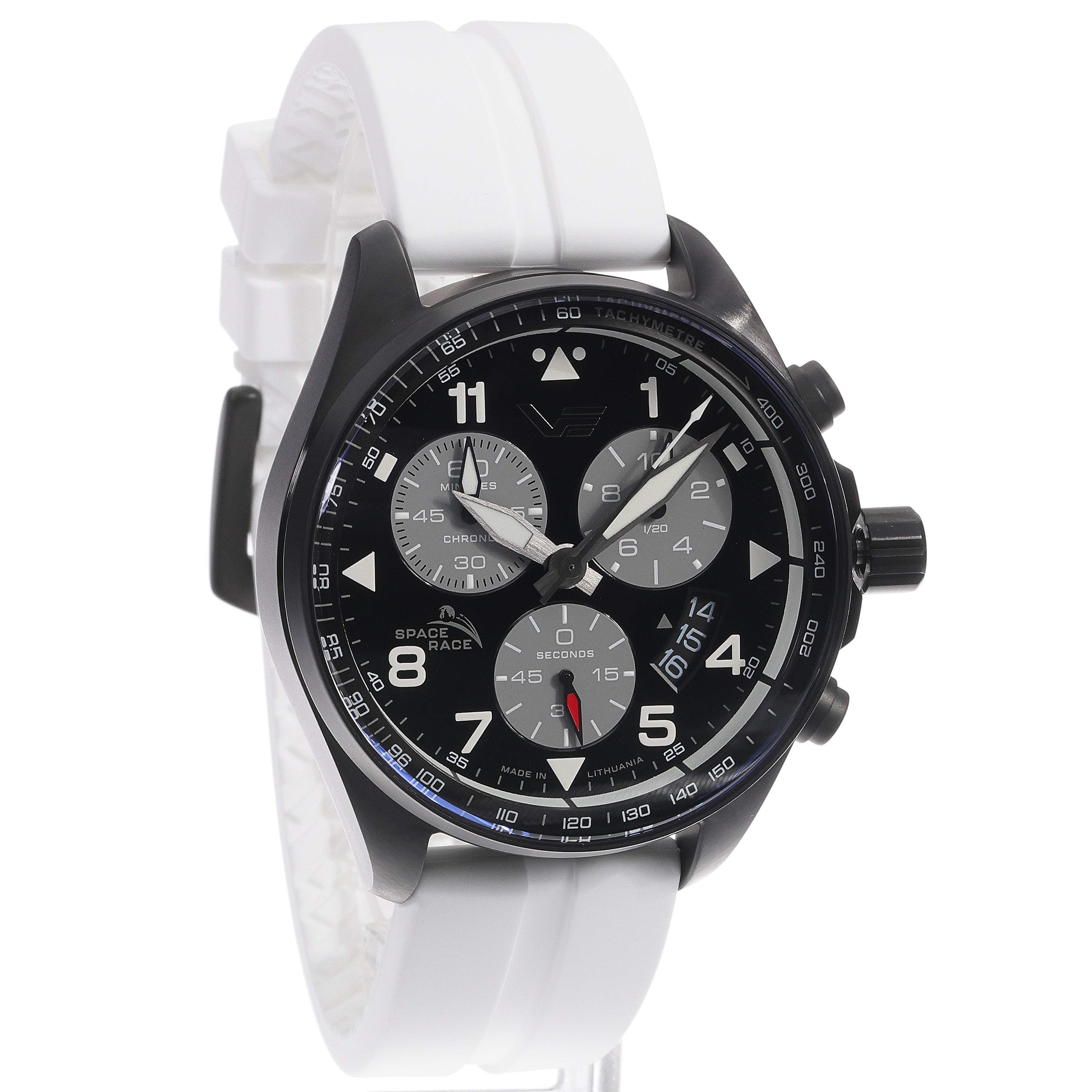 Vostok Europe 6S30-325C744SW zegarek srebrny sportowy Space Race pasek - miniatura 5