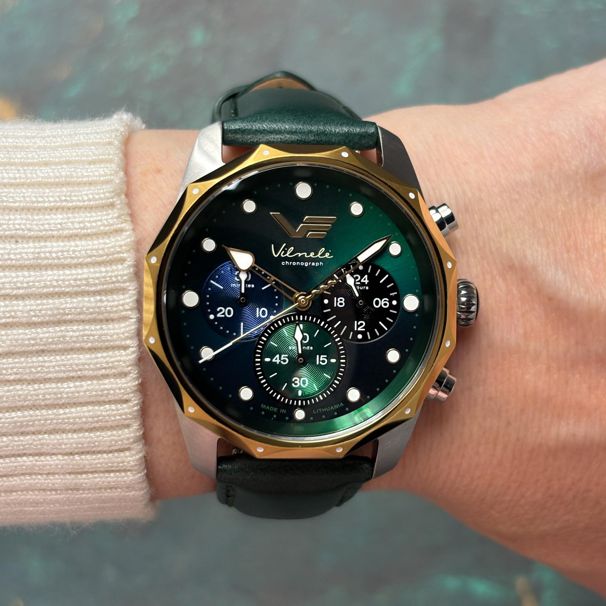 Vostok Europe JS20-125E752 Vilnele Vilnele Chronograph 39mm zegarek damski elegancki szafirowe - miniatura 8