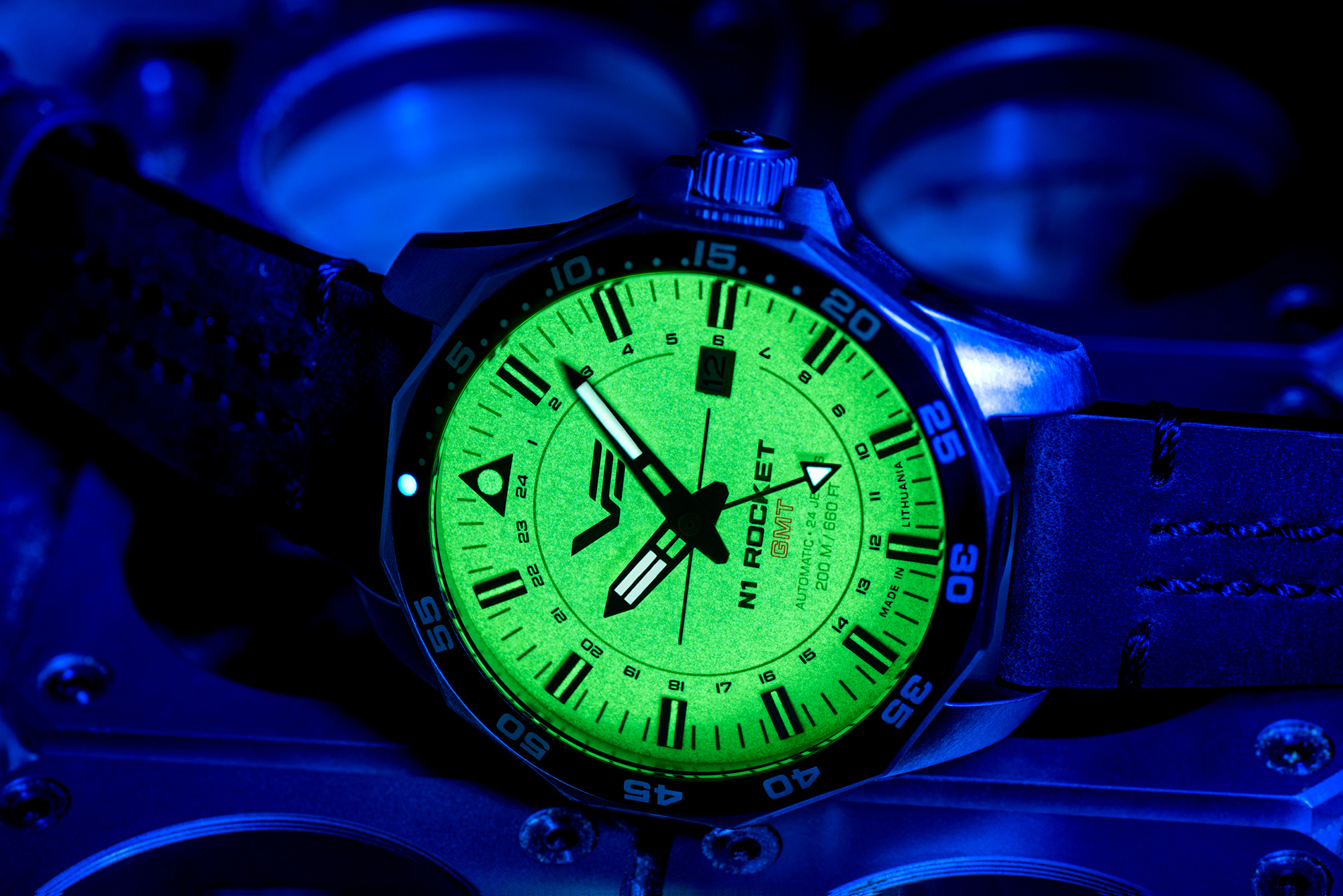 Vostok Europe NH34-225A713 Rocket N-1 Automatic GMT zegarek klasyczny N1 Rocket