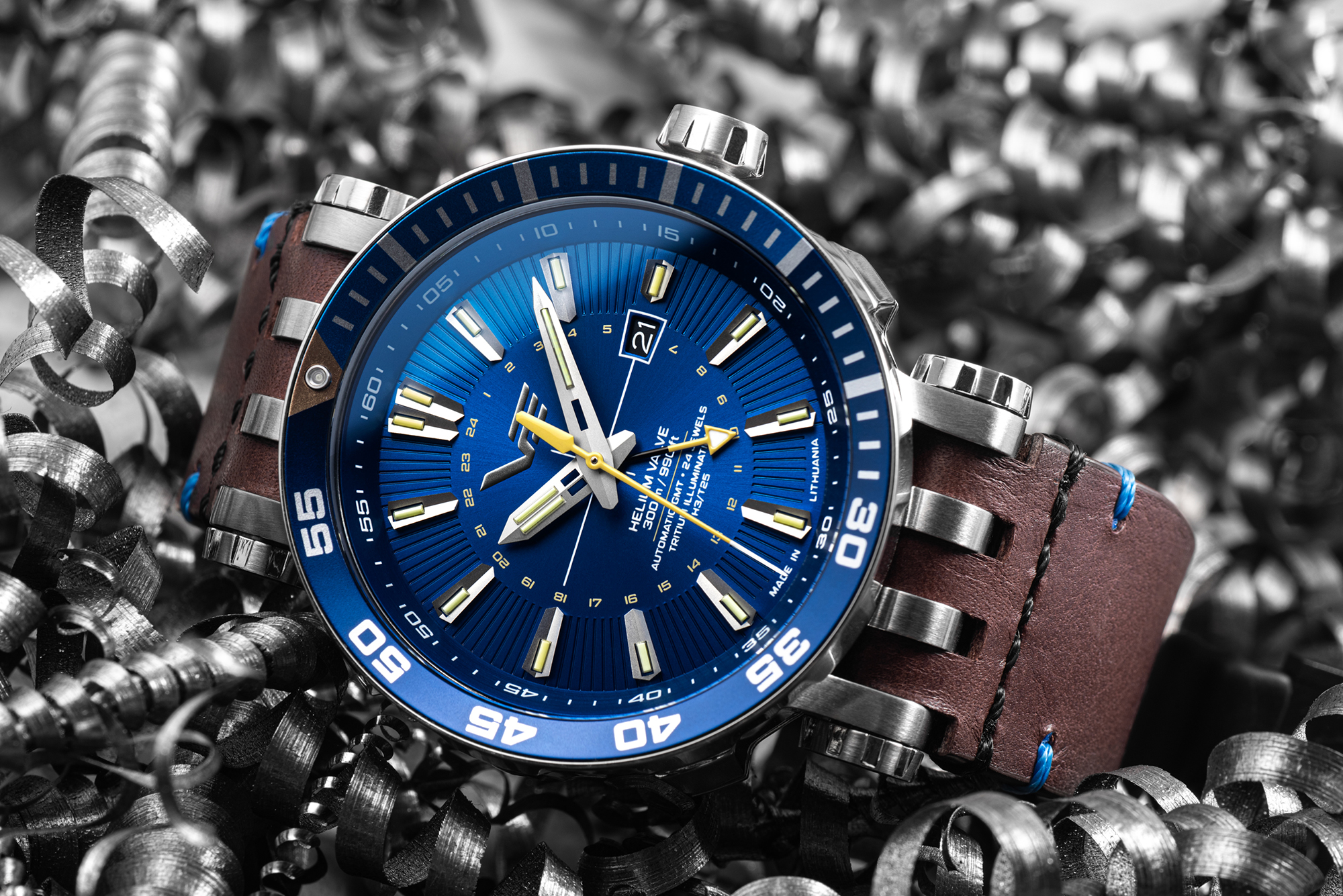 Vostok Europe NH34-575A716S zegarek srebrny sportowy Energia Rocket pasek