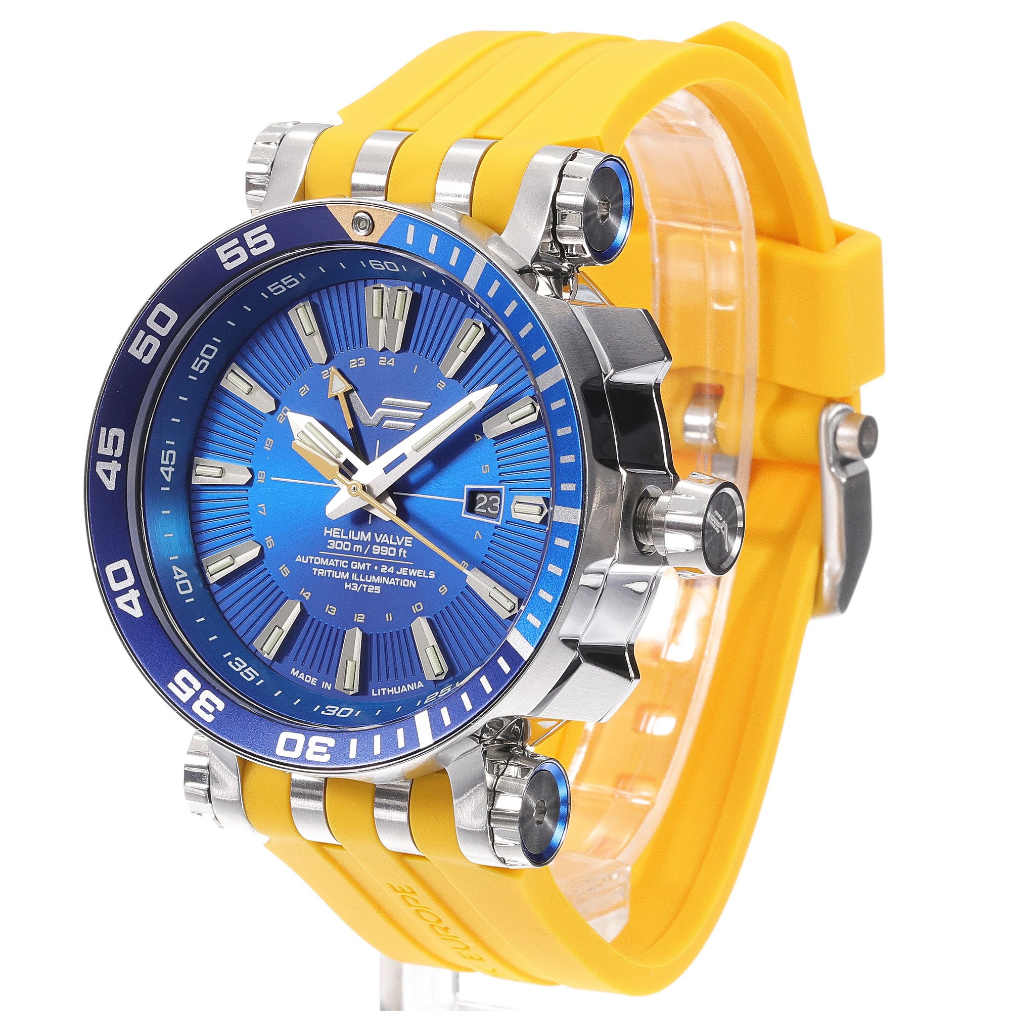 Vostok Europe NH34-575A716SY zegarek srebrny sportowy Energia Rocket pasek