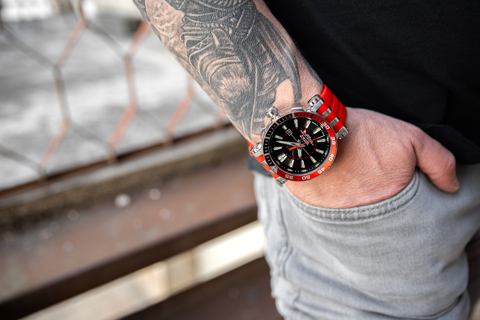 Vostok Europe NH34-575A717SR Energia Rocket Automatic GMT zegarek sportowy Energia Rocket