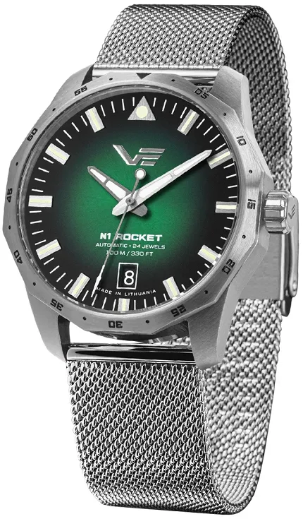 Vostok Europe NH35A-125A749BM N1 Rocket Rocket N-1 Automatic Green Compact 39mm - zdjęcie 1