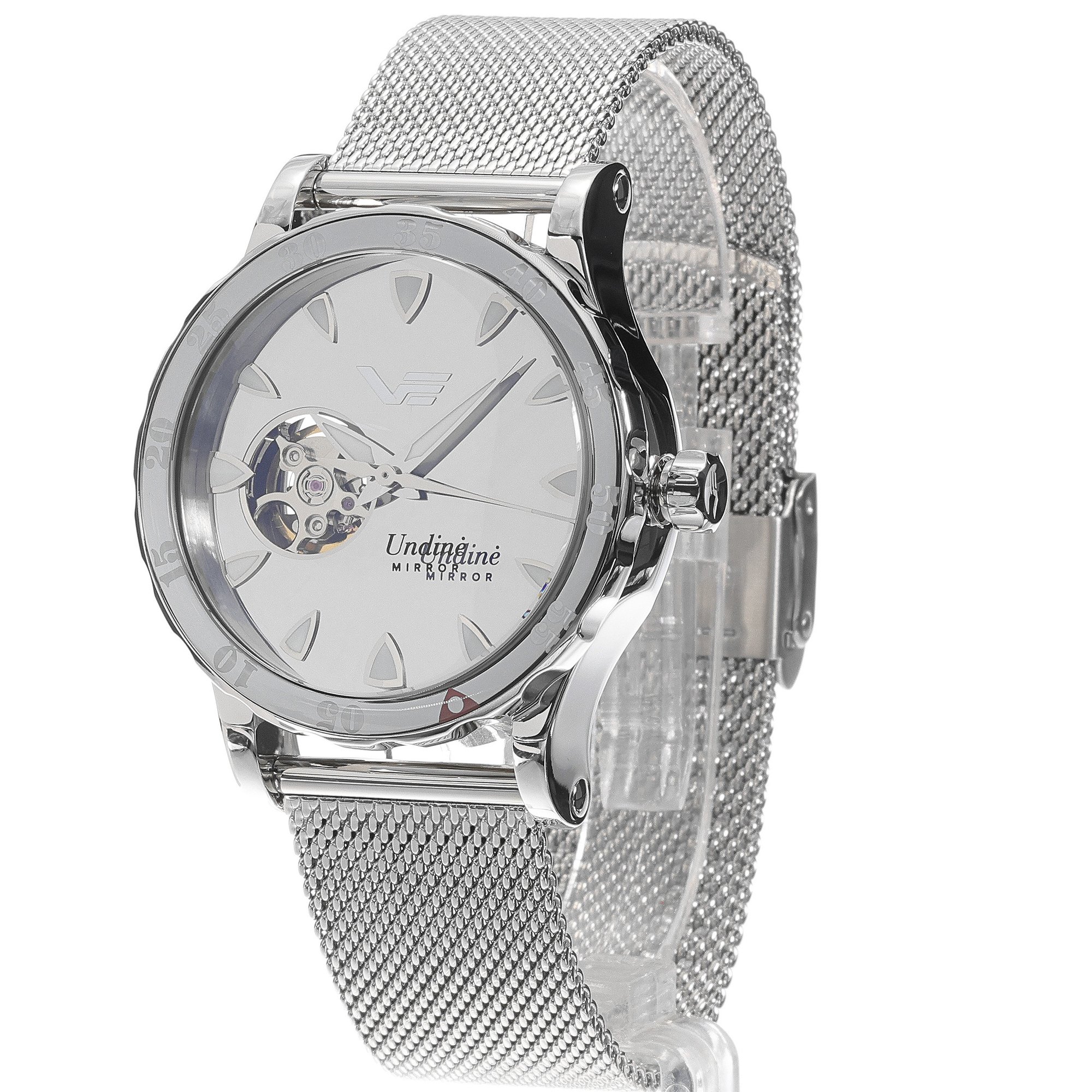 Vostok Europe NH38A-515A765B Undine Mirror Undine elegancki zegarek srebrny