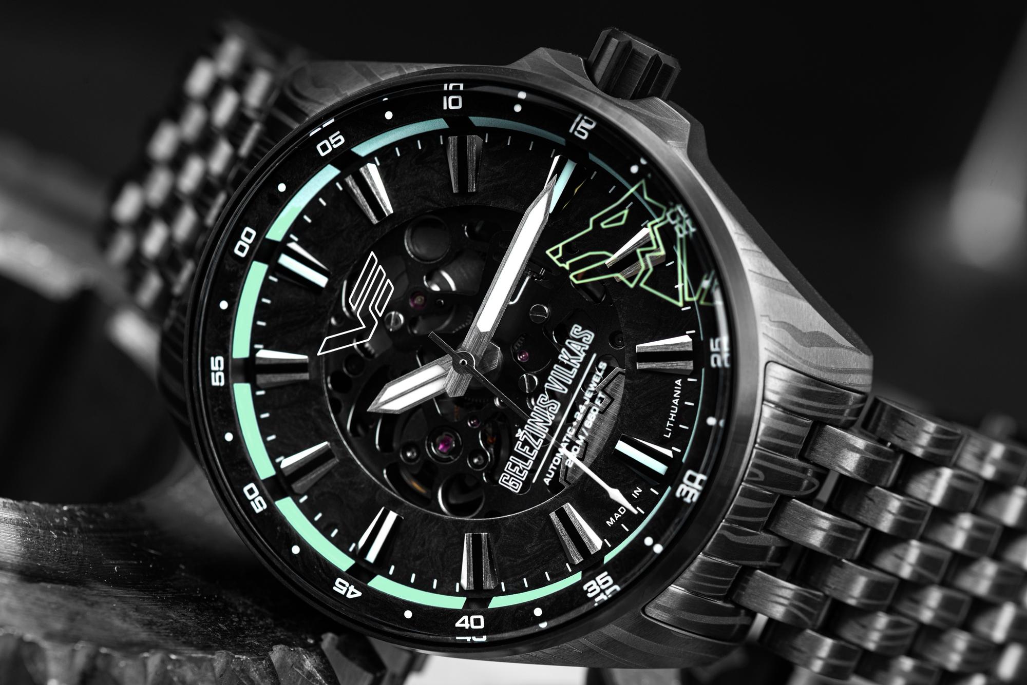 Vostok Europe NH72-326D777B Gelezinis Vilkas Skeleton Automatic Limited Edition 2026 N1 Rocket zegarek szary