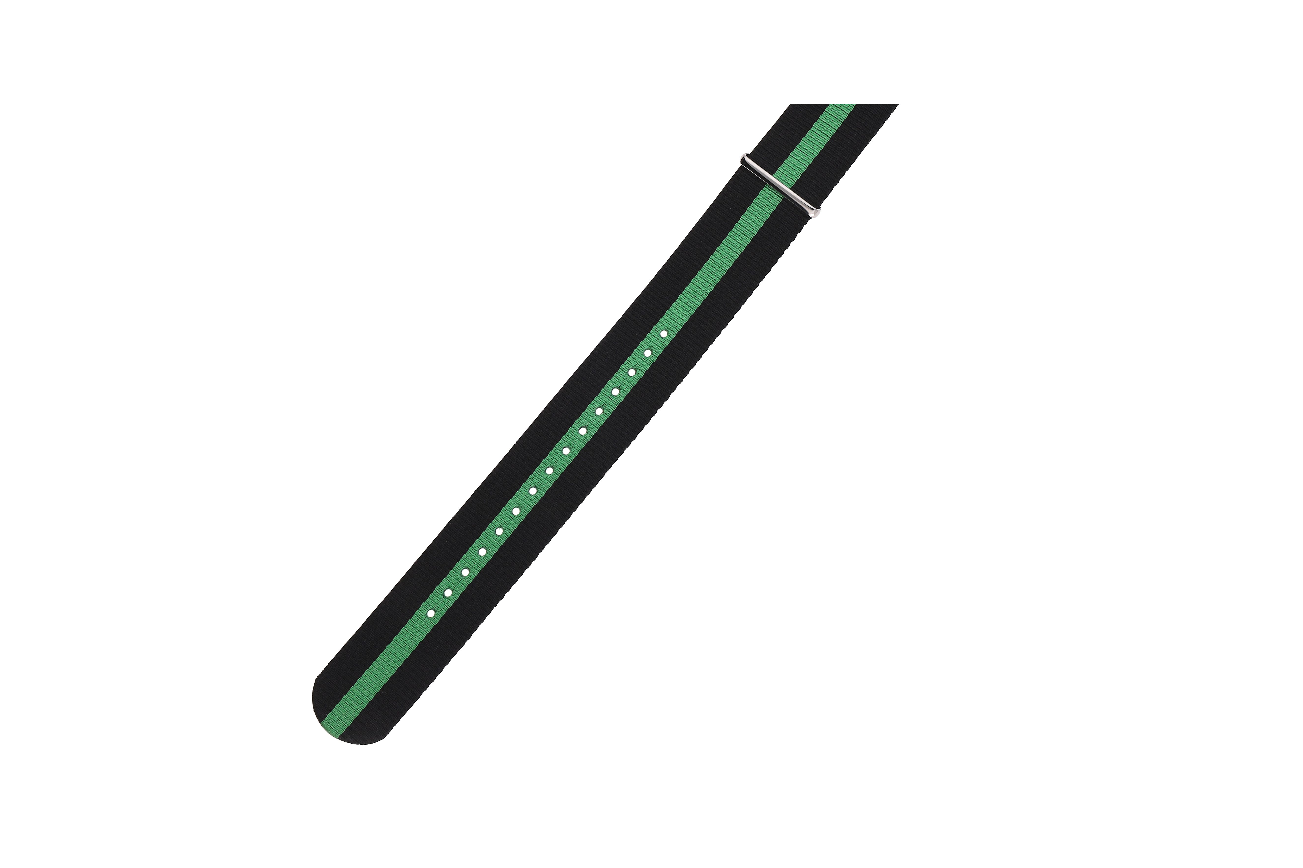 Vostok Europe Pasek Anchar - Nylon (7242) czarny z zielonym śr. błyszcząca kl. pasek do zegarka