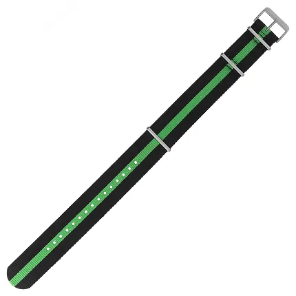 Vostok Europe Pasek Anchar - Nylon (7242) czarny z zielonym śr. matowa kl.