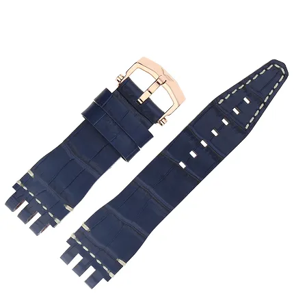 Vostok Europe Pasek Energia 3 - Skóra (E651) niebieski croco różowa kl. - zdjęcie 1