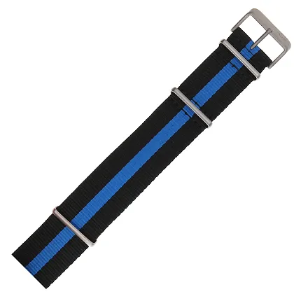 Vostok Europe Pasek Expedition - Nylon (5195) czarny z niebieskim śr. matowa kl.
