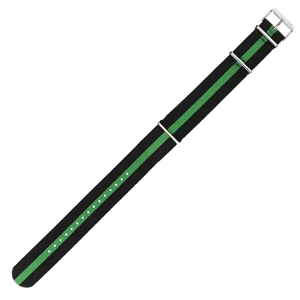 Vostok Europe Pasek Rocket N1 - Nylon (5253) czarny z seledynowym śr. błyszcząca kl. - zdjęcie 1