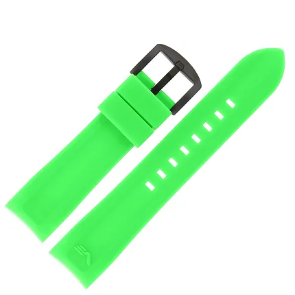 Vostok Europe Pasek Rocket N1 - Silikon 225 (4252) zielony z czarną kl. - zdjęcie 1