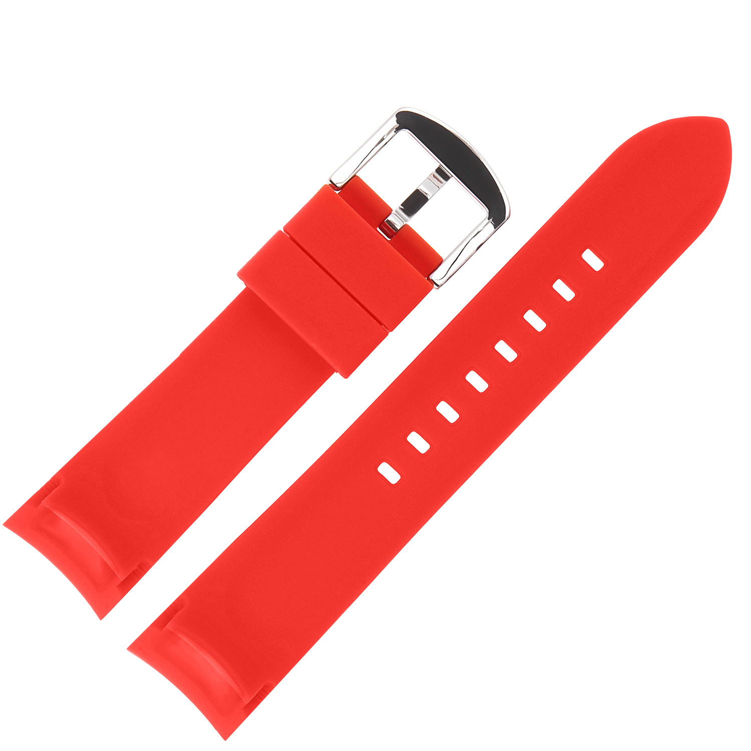 Vostok Europe Pasek Rocket N1 - Silikon 225 (5295) czerwony z błyszczącą kl. pasek do zegarka - miniatura 2