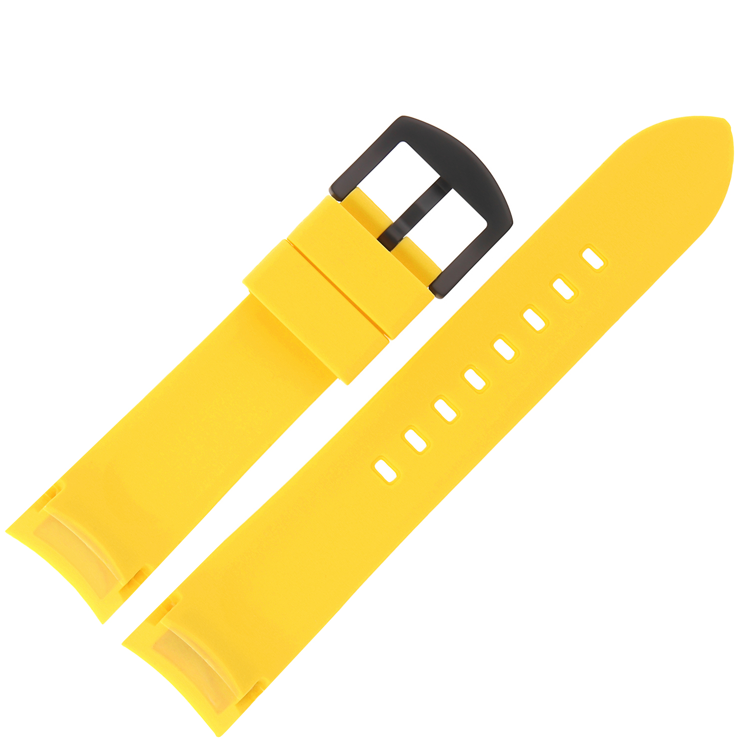 Vostok Europe Pasek Rocket N1 - Silikon 225 (C418) żółty z czarną kl. pasek do zegarka - miniatura 2