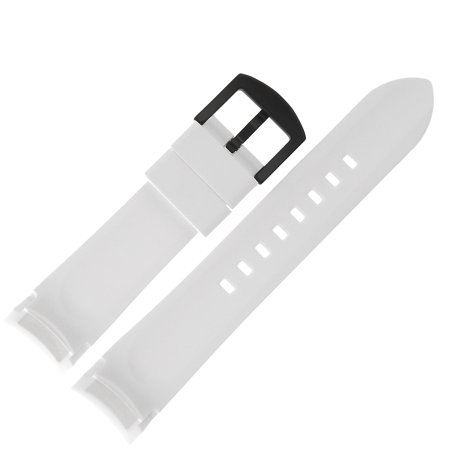 Vostok Europe Pasek Rocket N1 - Silikon 225 (C620) biały z czarną kl. pasek do zegarka - miniatura 2