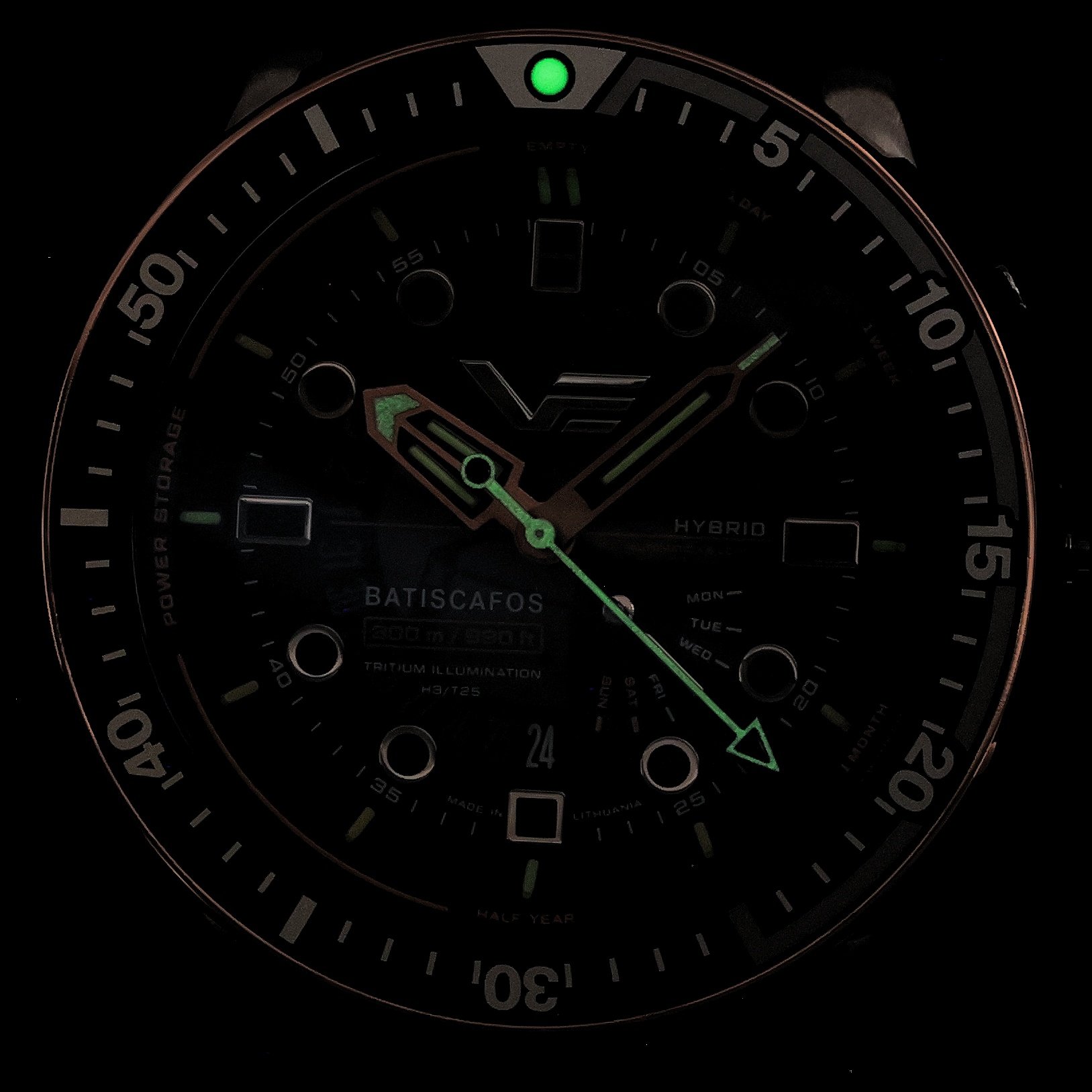 Vostok Europe PX84-511E769S zegarek męski Batiscafos srebrny