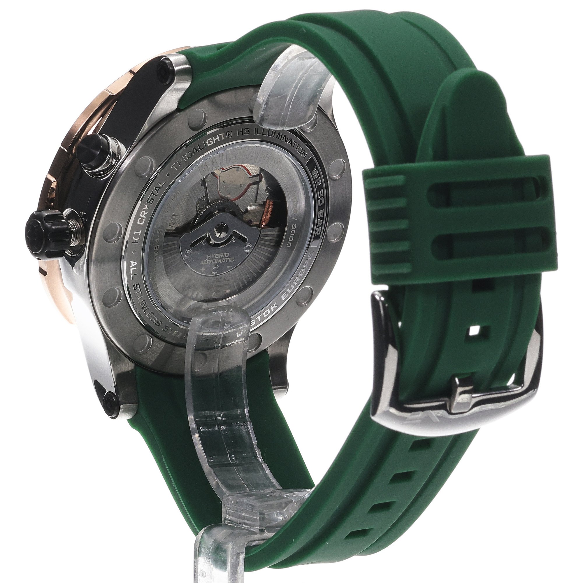 Vostok Europe PX84-511E769SG Batiscafos Hybrid Batiscafos sportowy zegarek srebrny