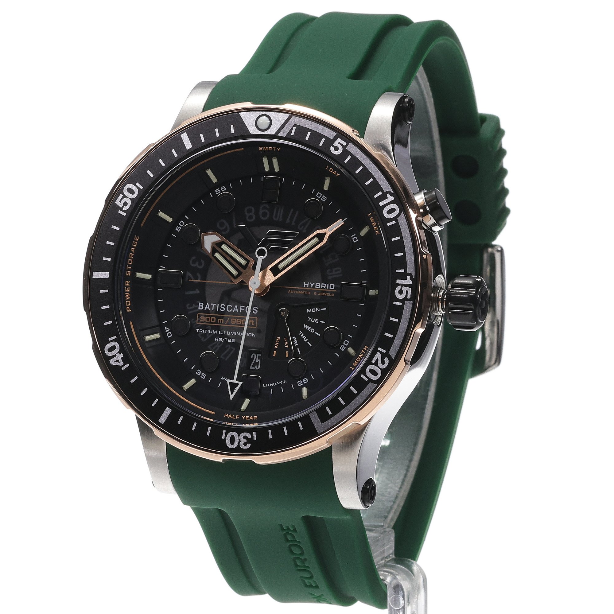 Vostok Europe PX84-511E769SG zegarek męski sportowy Batiscafos pasek