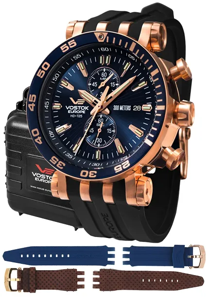 Vostok Europe VK61-575B590SB Energia Rocket Energia Chrono Line
