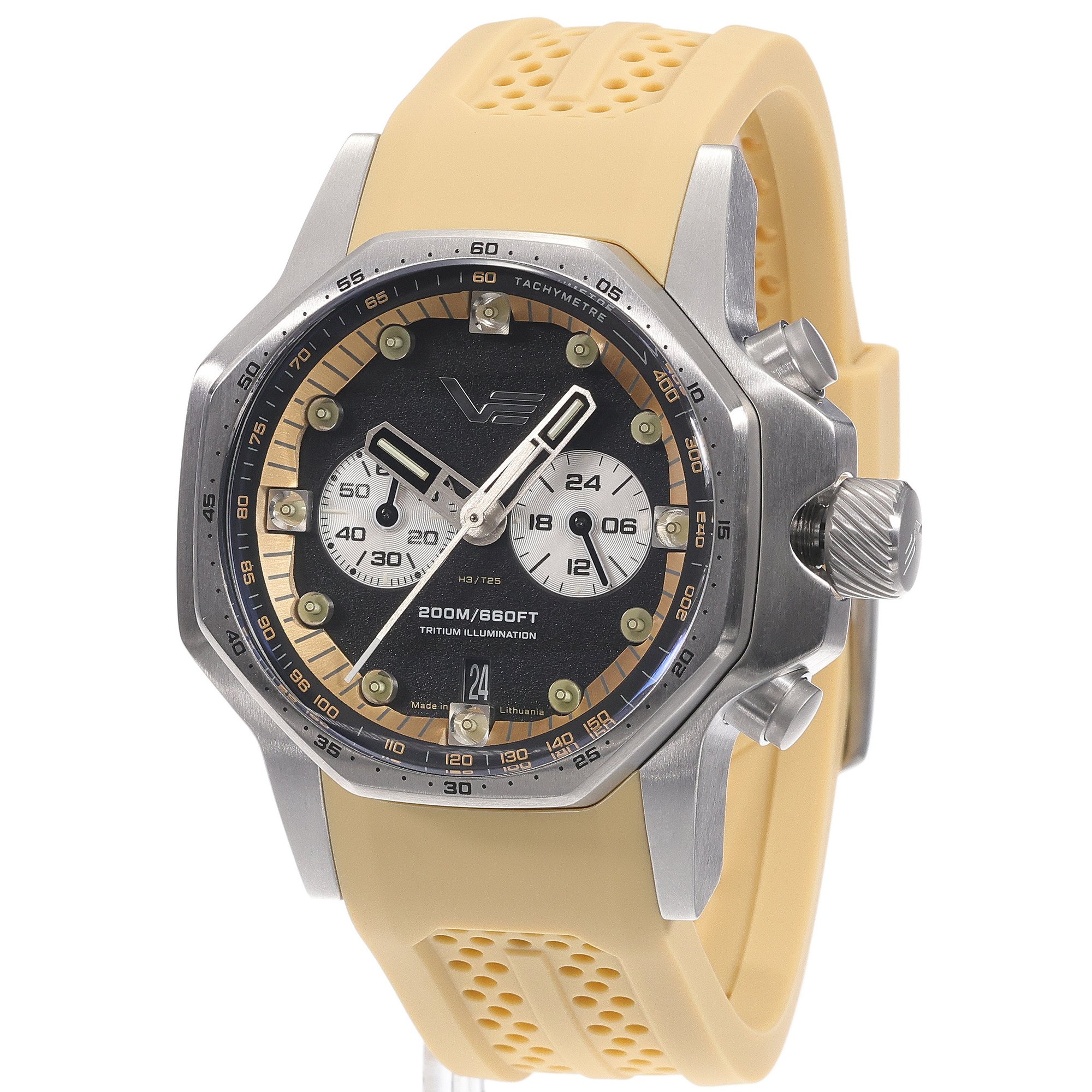 Vostok Europe VK64-640A698SK zegarek srebrny sportowy Atomic Age pasek - miniatura 2